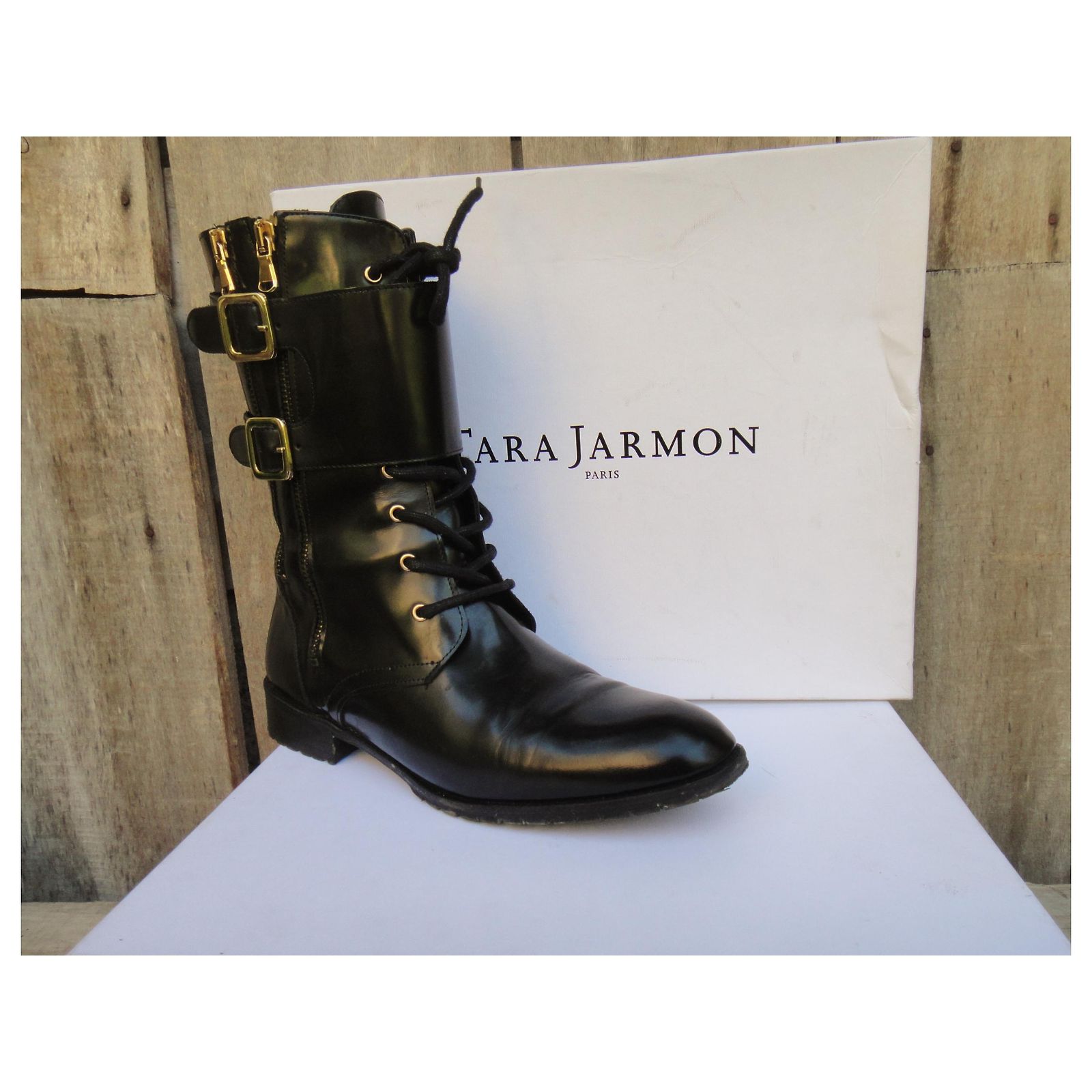 Bottes Cavalières Tara Jarmon En Cuir Véritable - Pointure 37 (EU) - Marron - Occasion Très Bon état