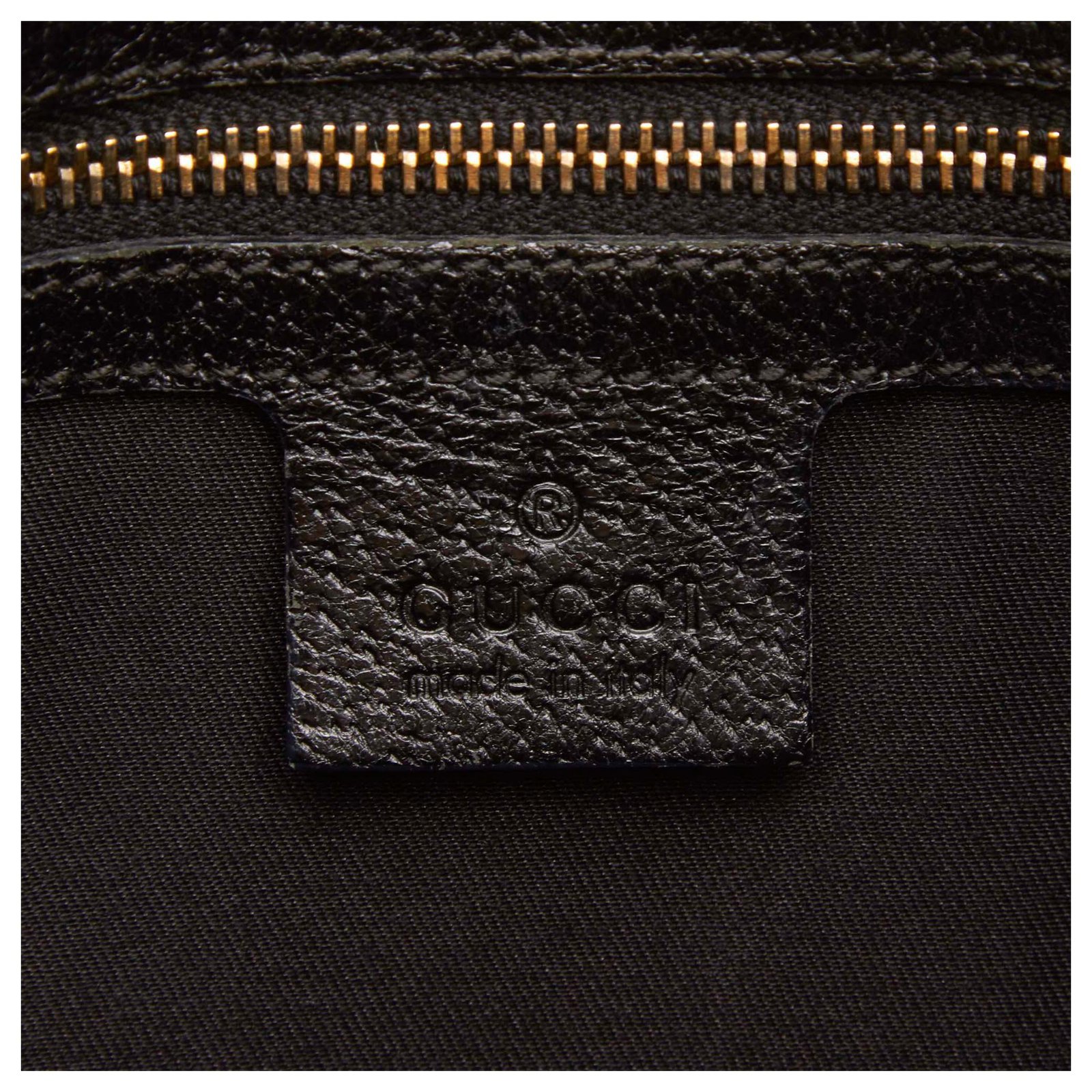 GUCCI Jackie Shoulder Bag Black Brown Canvas Auth 23396 Cloth ref.335536 -  Joli Closet