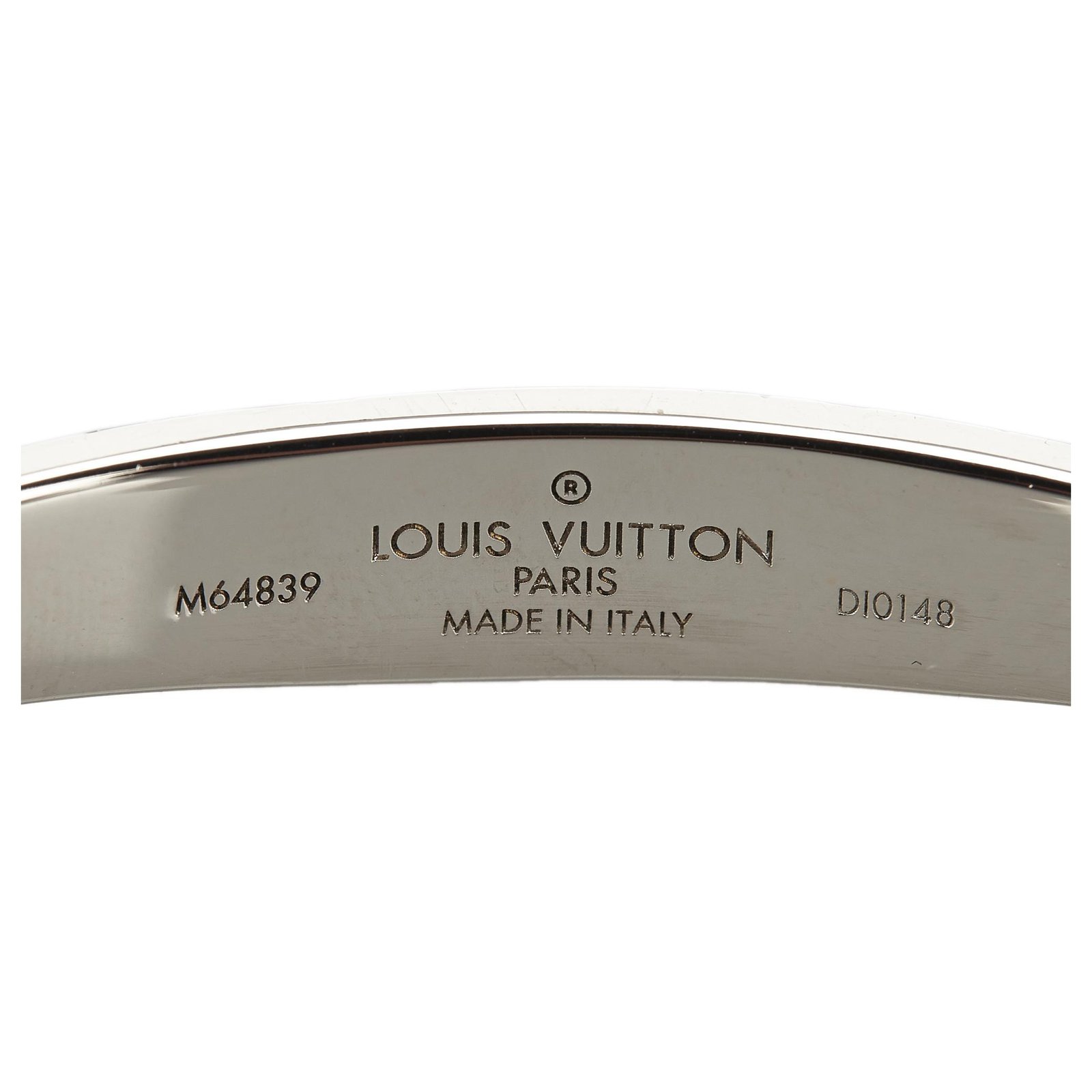 Louis Vuitton Jonk Monogram bracelet M64840 Color Silver Logo engraving No  box