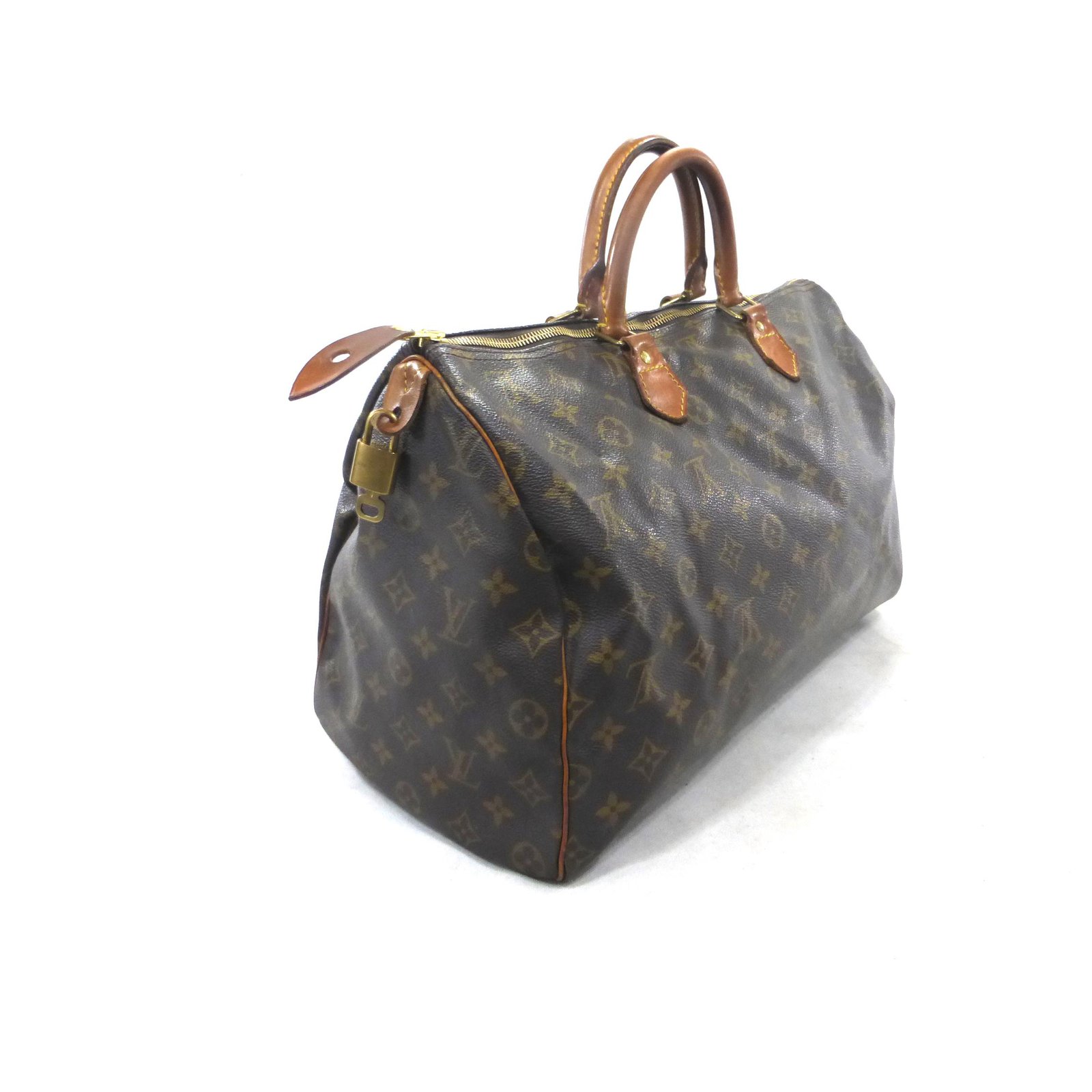 Louis Vuitton Speedy Handbag 40 in custom brown monogram canvas Art is  Beautiful Cloth ref.362691 - Joli Closet
