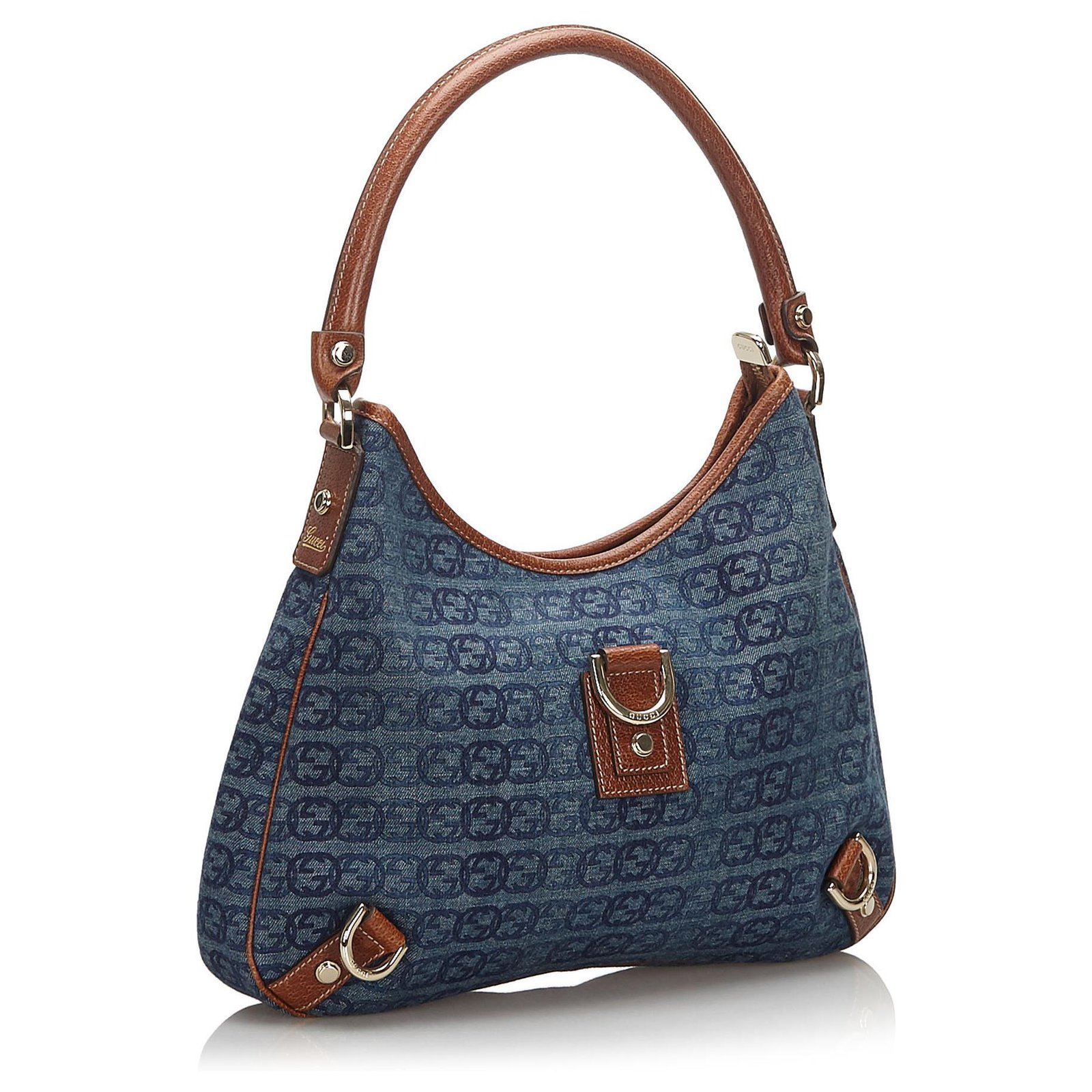 Abbey leather handbag Gucci Blue in Leather - 25926043