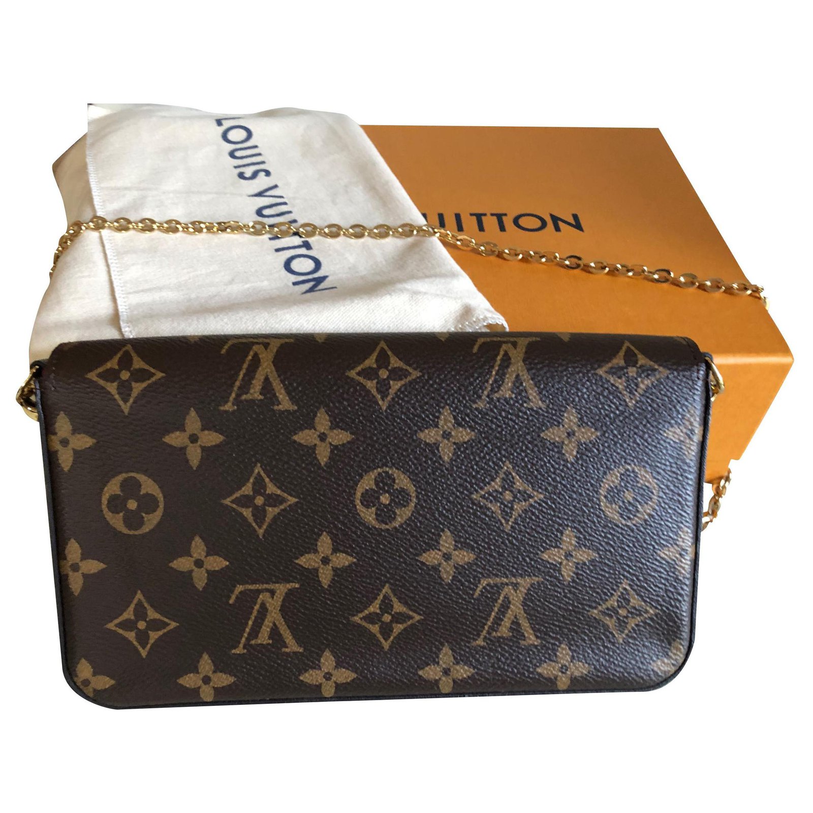 Louis Vuitton LV Felicie pochette Cream Leather ref.269314 - Joli Closet