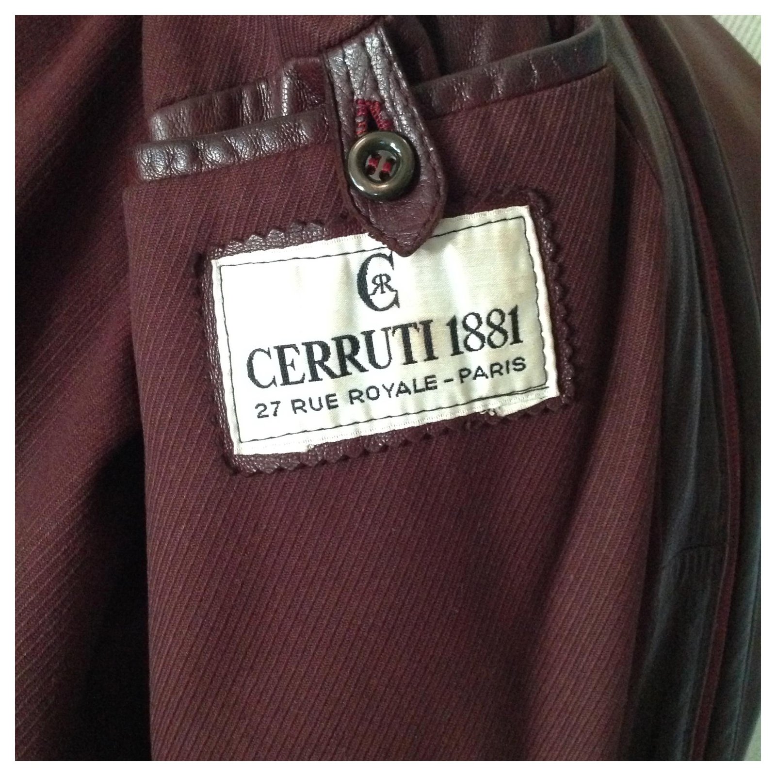Cerruti 1881 vintage Dark red Lambskin ref.171604 - Joli Closet