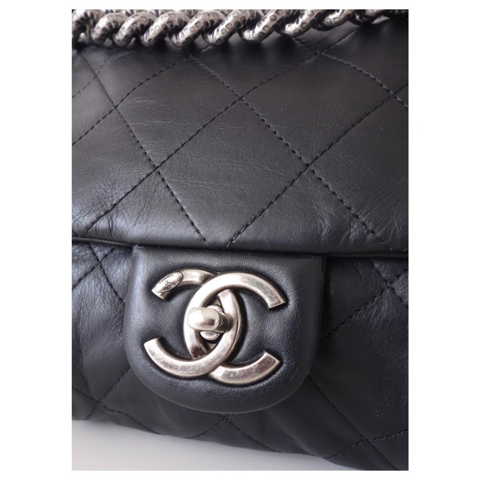 CHANEL CROSSBODY BAG Black Leather ref.171635 - Joli Closet