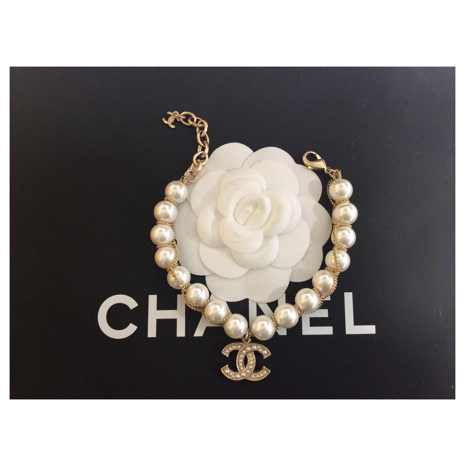 CHANEL Fake pearl earrings 2P set Golden ref.972258 - Joli Closet