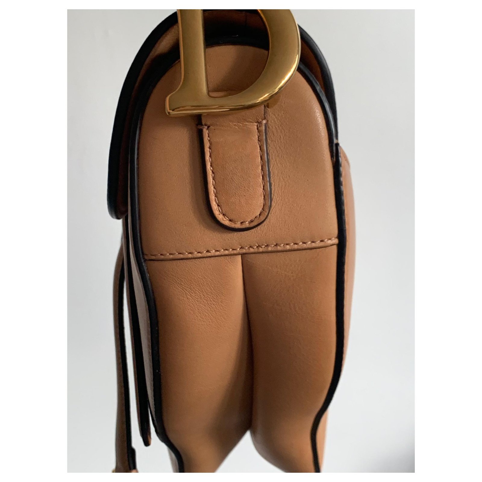 Christian Dior mini saddle Brown Cotton ref.367315 - Joli Closet