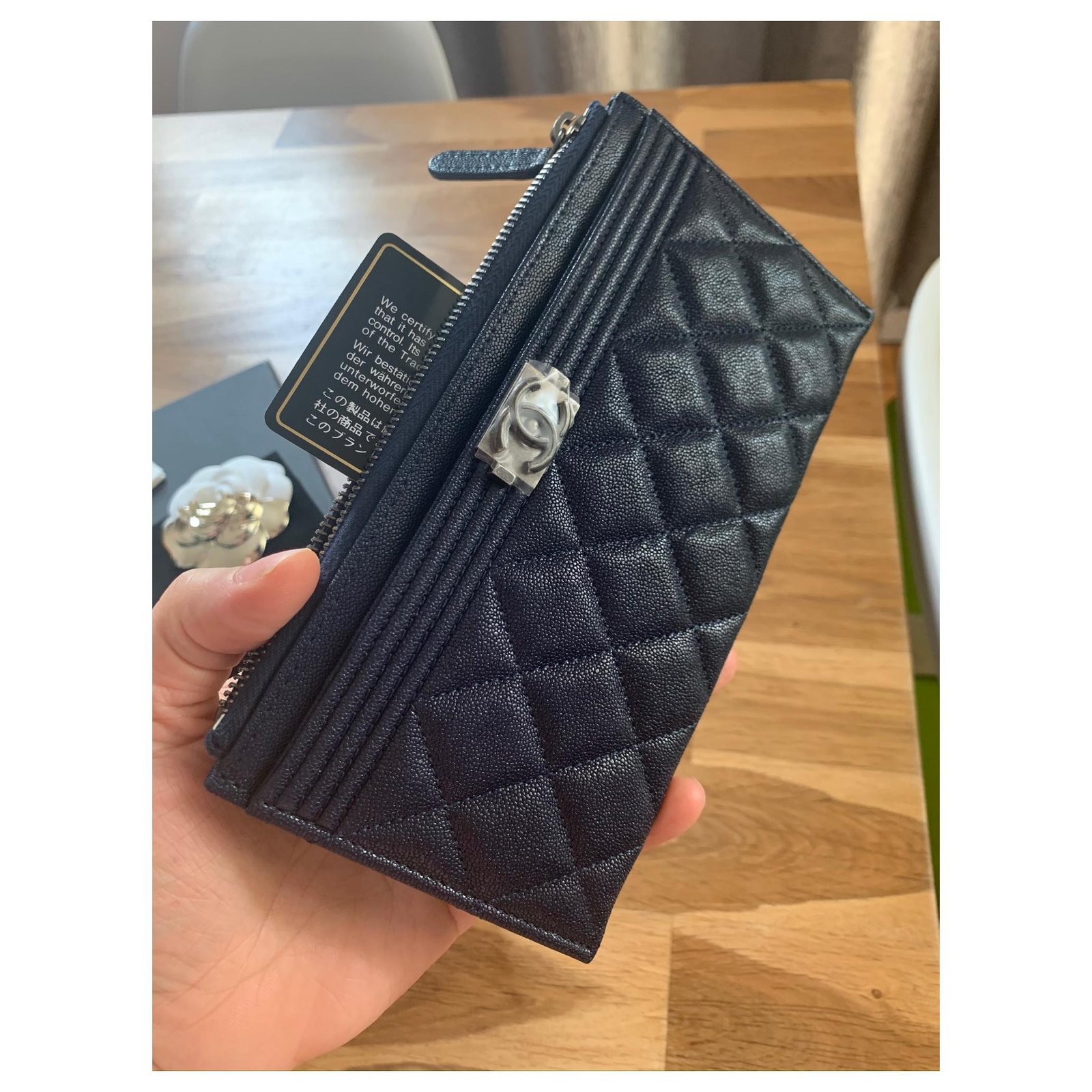 Chanel Boy wallet Purple Leather ref.171942 - Joli Closet
