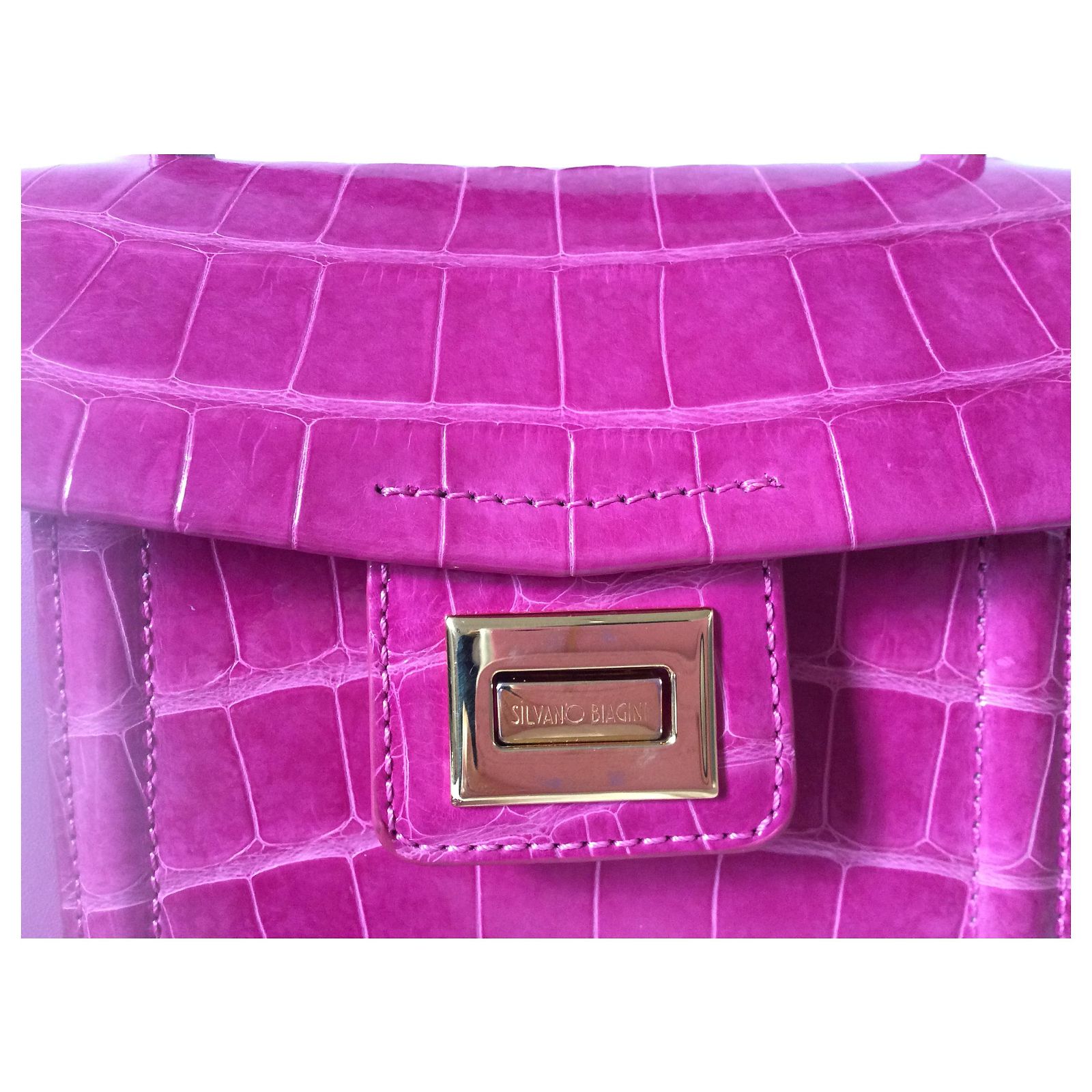 Sac De Marque Biagini Silvano – Style Attaché-case En Cuir – État Correct – Occasion