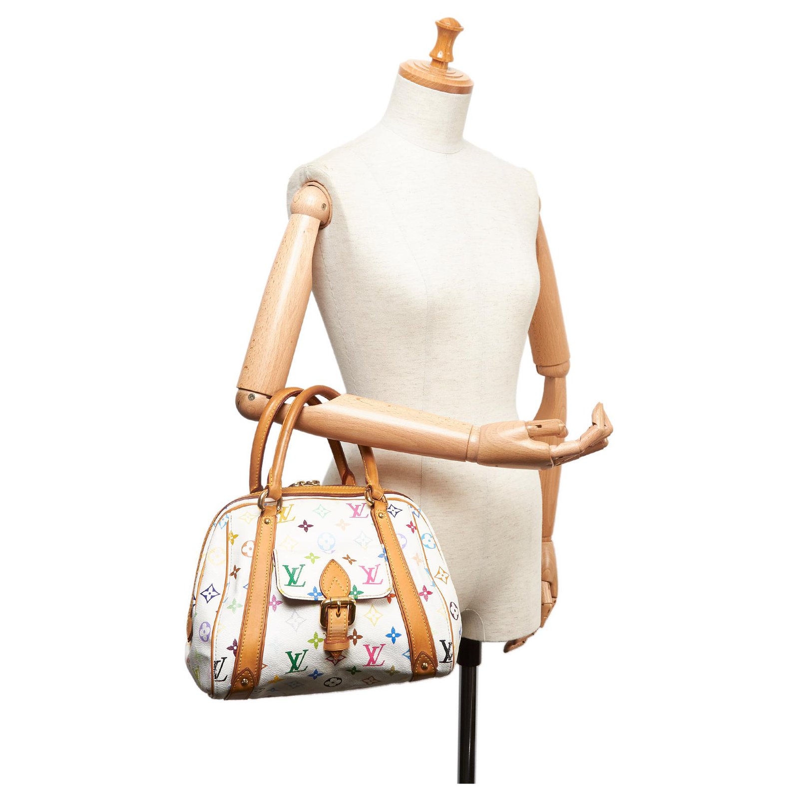 Louis Vuitton White Monogram Multicolore Priscilla Multiple colors Leather  Cloth ref.977281 - Joli Closet