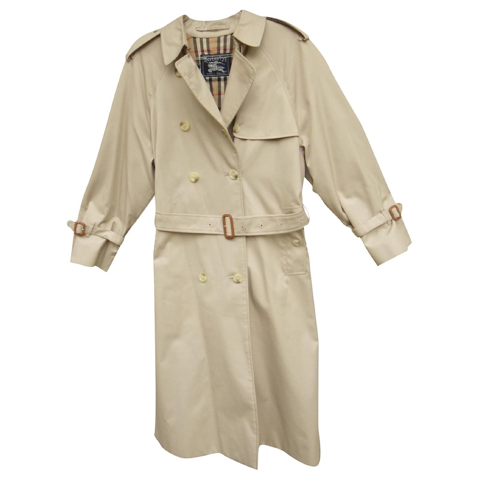 vintage Burberry women's trench coat 38 /40 Beige Cotton Polyester ref ...