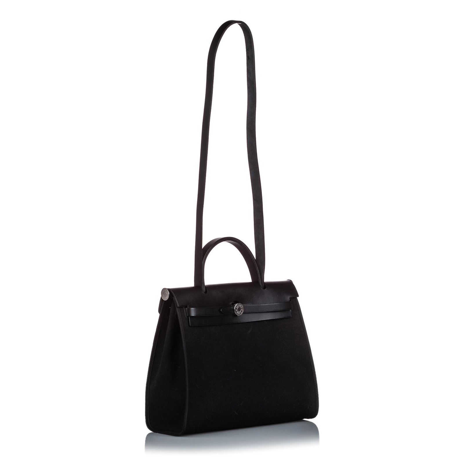 Herbag cloth handbag Hermès Black in Cloth - 37502480