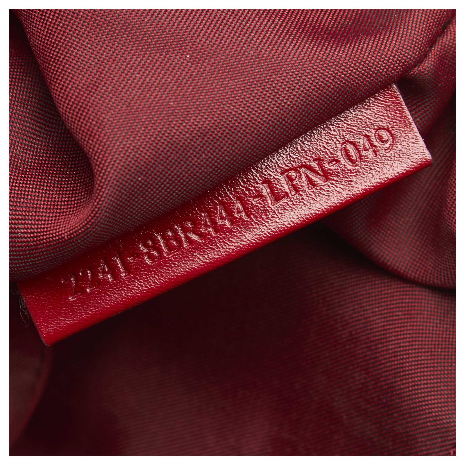 Fendi Red Zucchino Canvas Baguette Brown Beige Leather Cloth Cloth  ref.172551 - Joli Closet