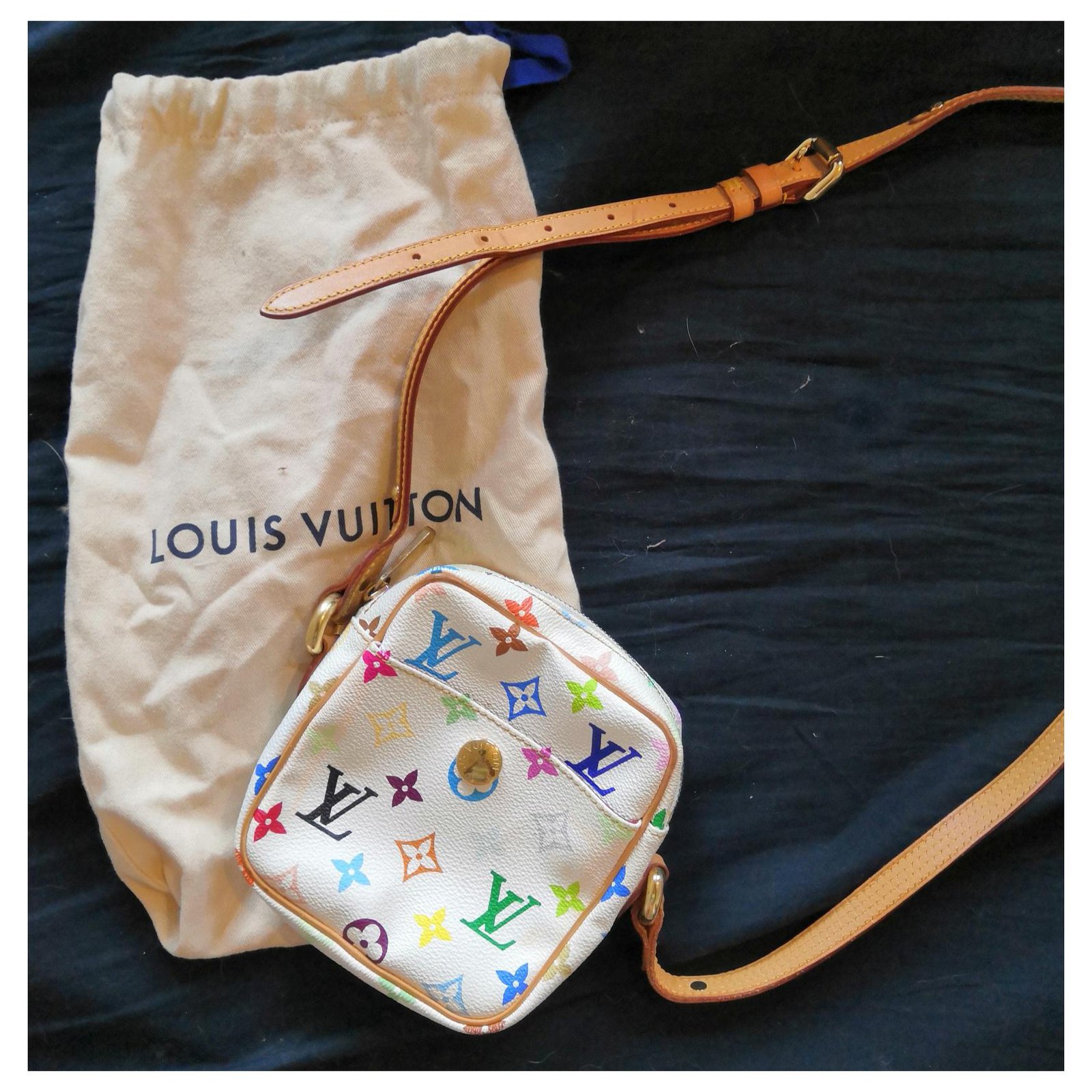 Superb Louis Vuitton Rift model bag White Multiple colors Leather Cloth  ref.172653 - Joli Closet