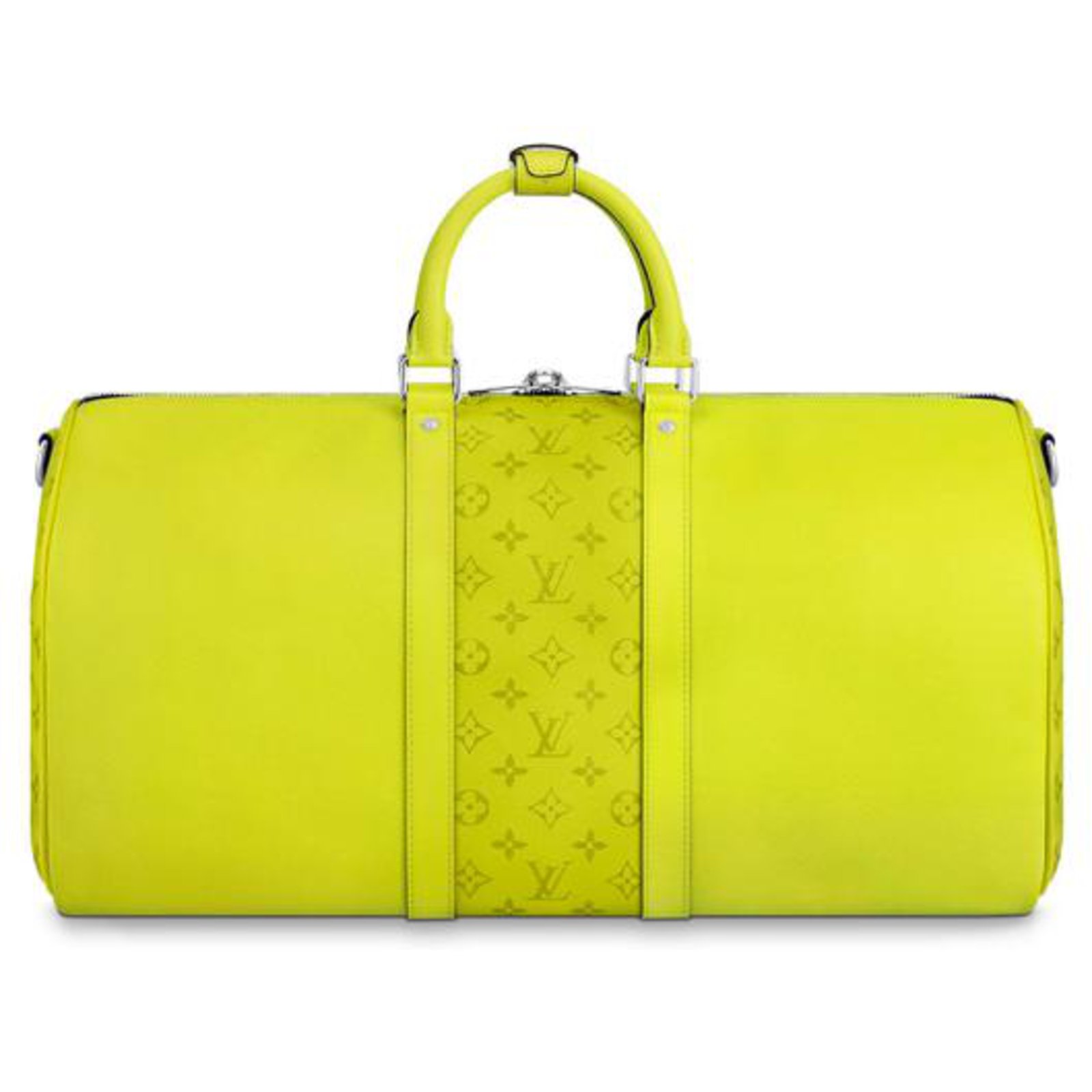 Louis Vuitton Keepall LV taigarama Yellow Leather ref.172759 - Joli Closet