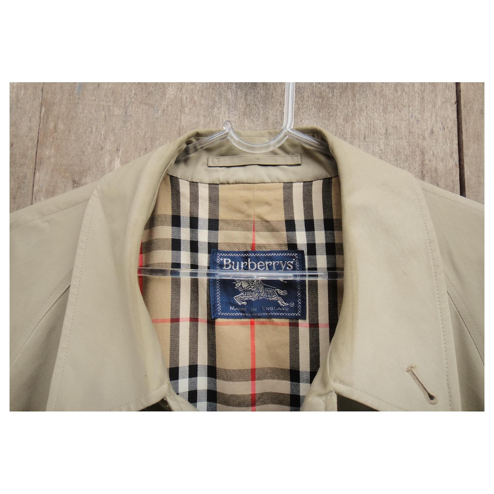 imperm?�able homme Burberry t Coton Kaki ref.172810 - Joli Closet