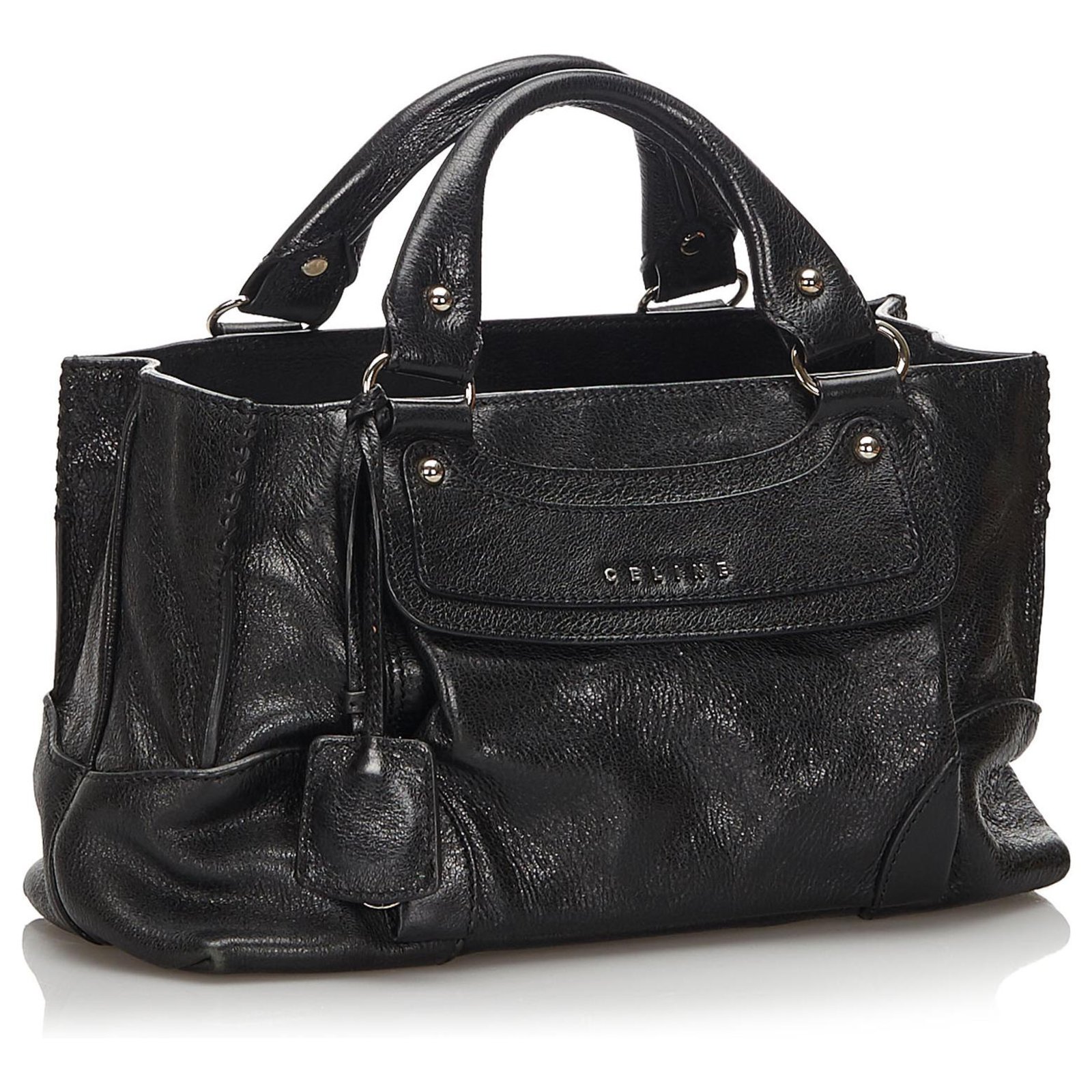 Céline Celine Black Leather Boogie Handbag ref.173215 - Joli Closet