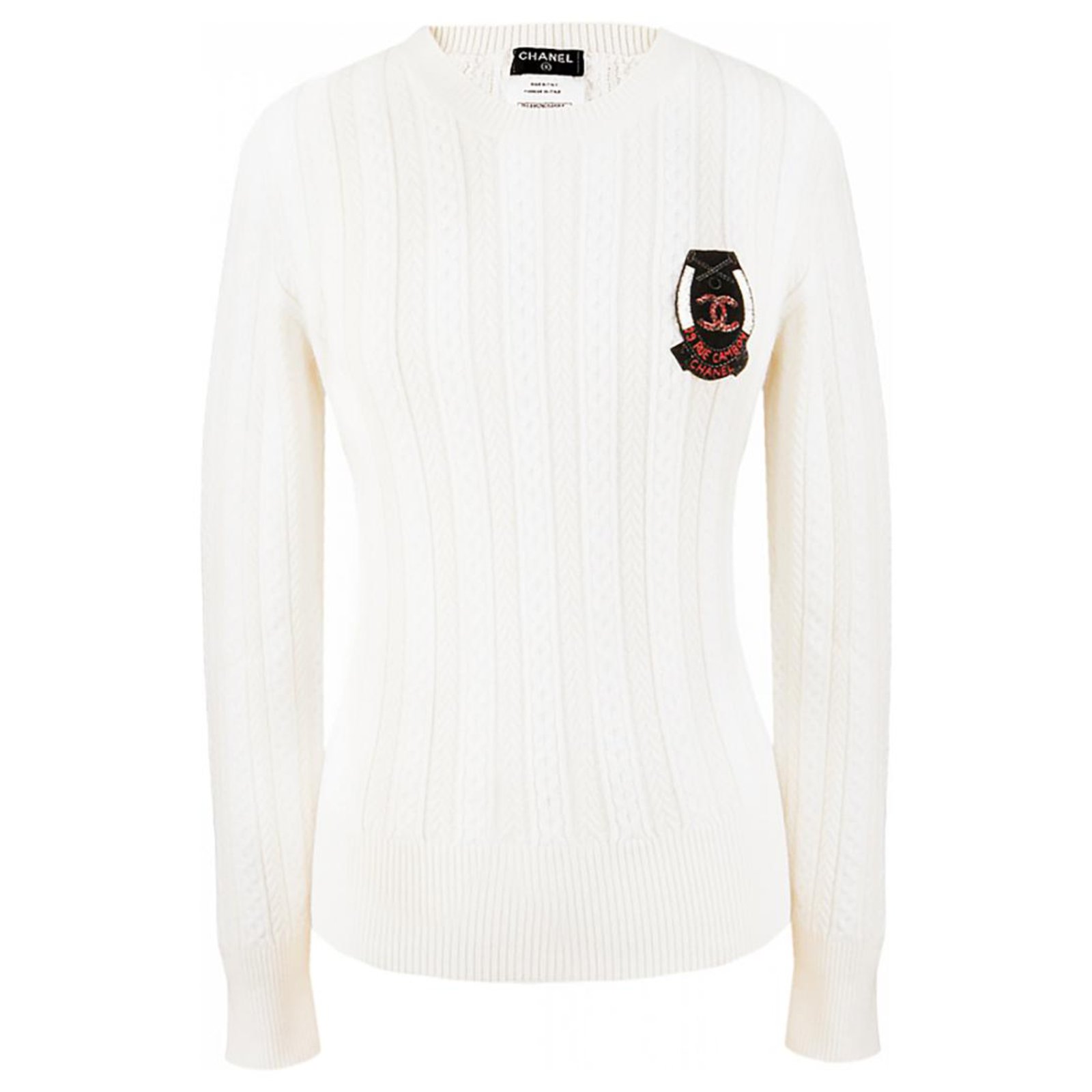 Chanel Paris Bombay ecru sweater Wool ref.173299 - Joli Closet