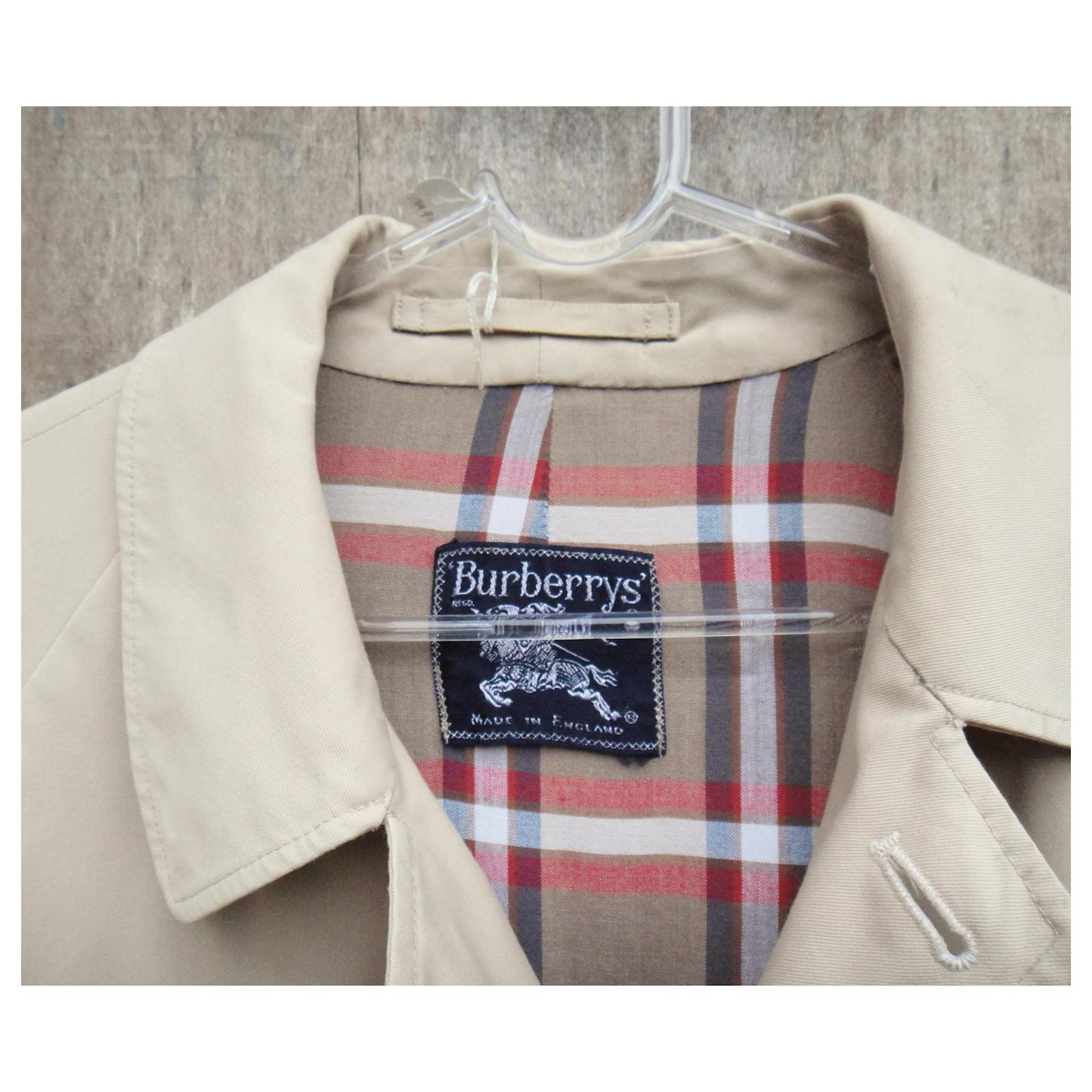 imperm?�able homme Burberry vintage sixties taille S Coton Polyester Beige ref.173732 - Joli Closet