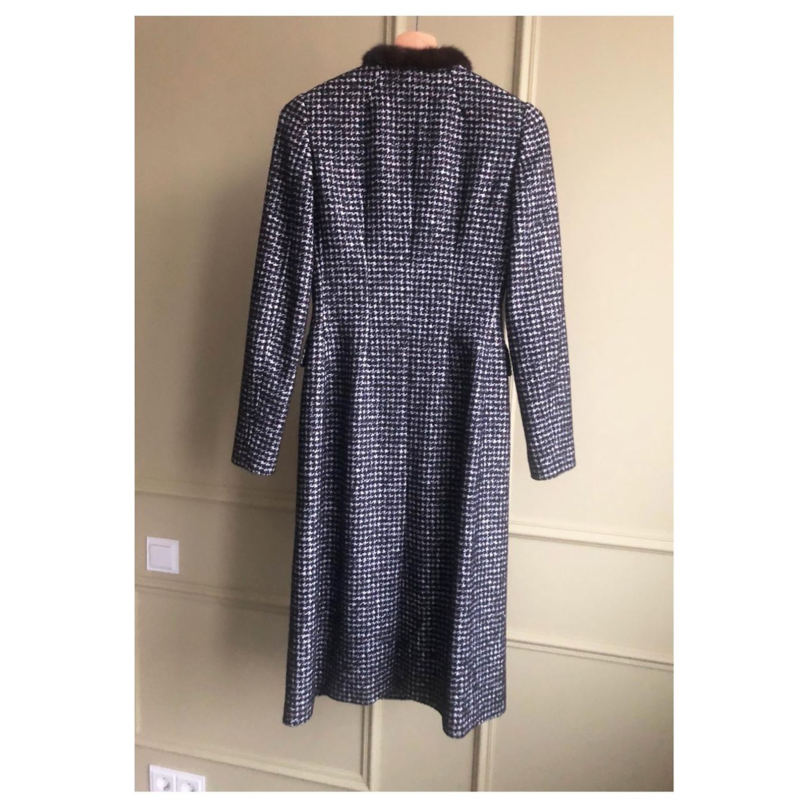 Manteau En Laine DOLCE & GABBANA - Taille 46 FR - Noir - Style Pardessus Long - Occasion En Excellent état