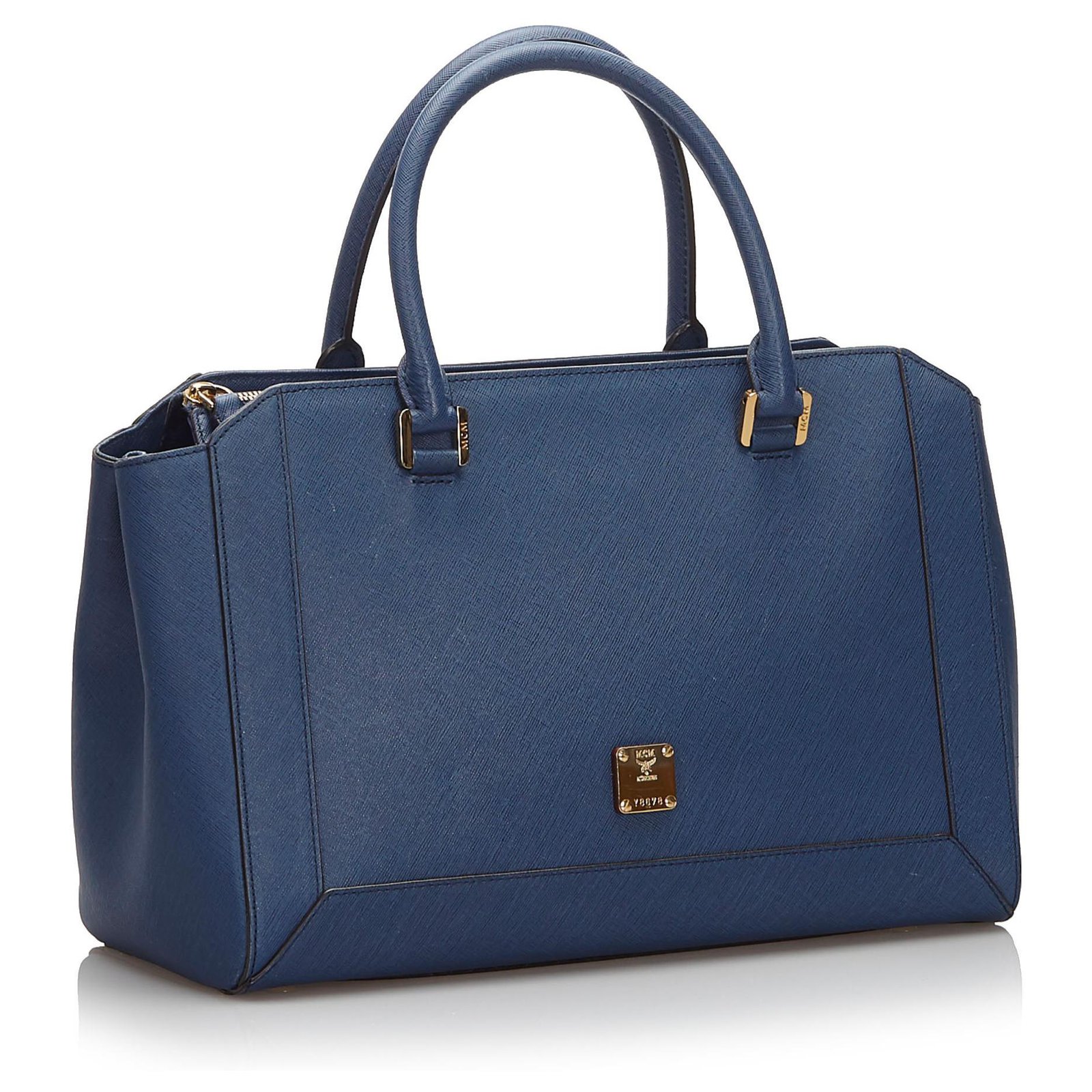 mcm bag blue and black