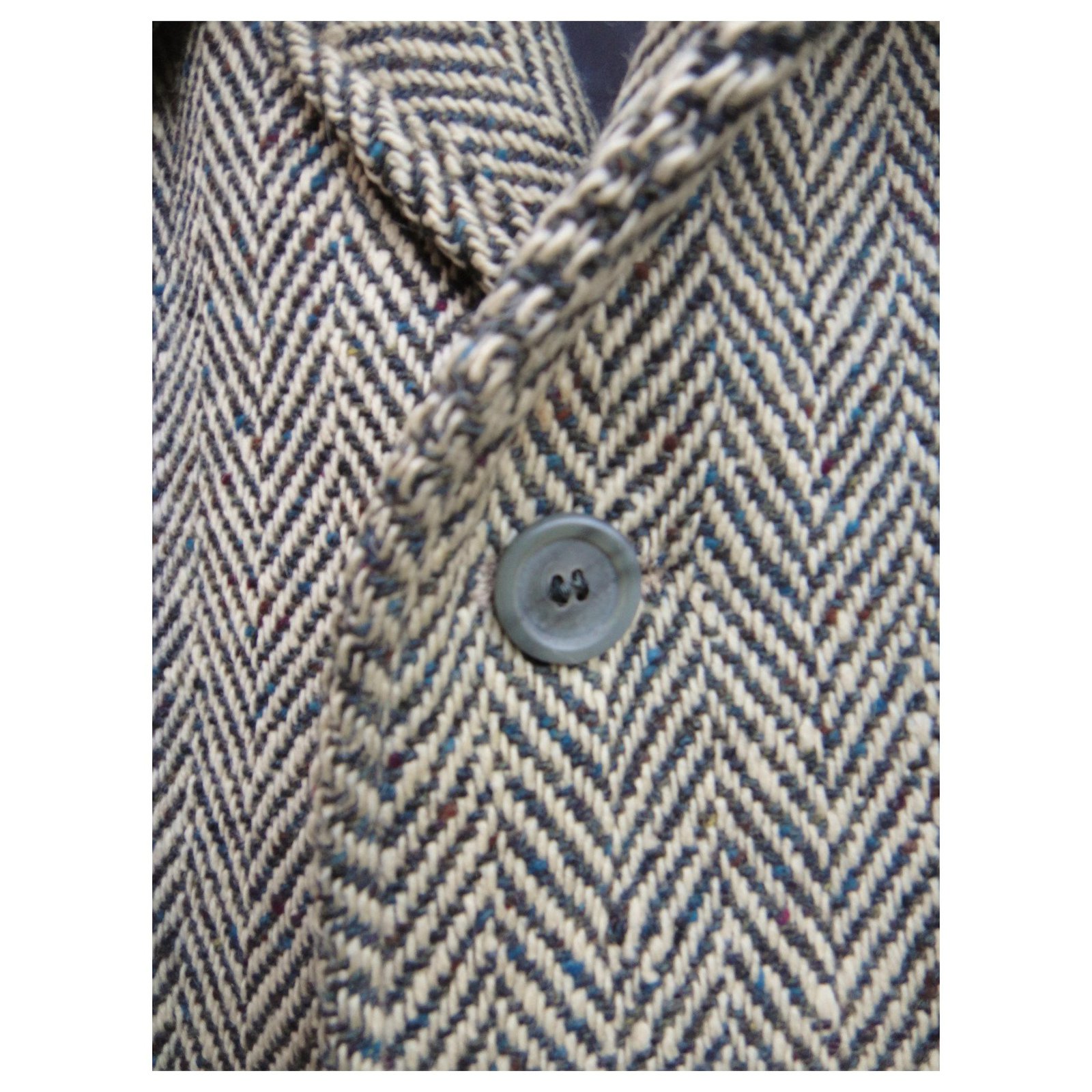 Burberry men's coat in Irish Tweed t 48, vintage Grey Wool ref