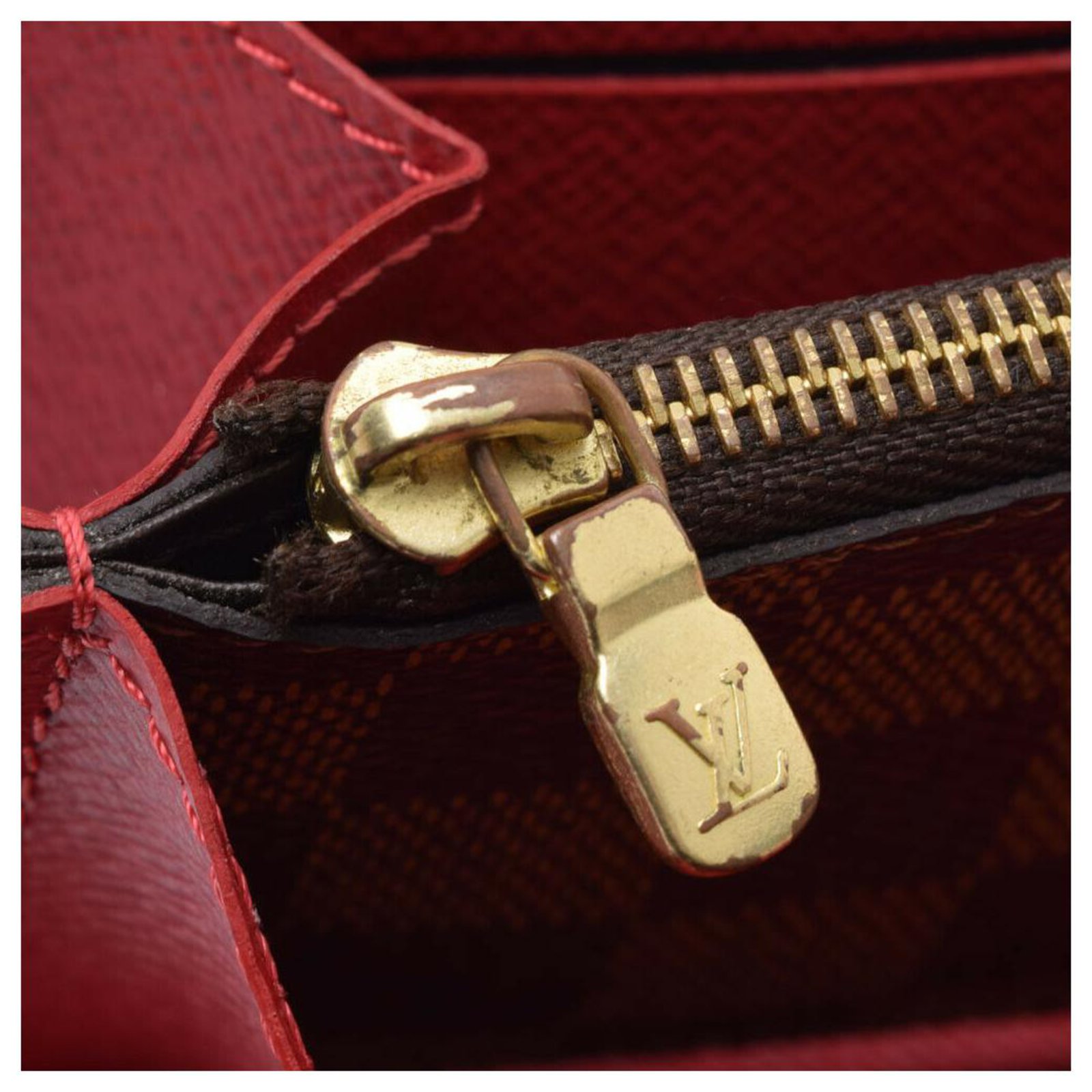 Portefeuille Louis Vuitton Portofeuil Clemence M60169 femme rouge