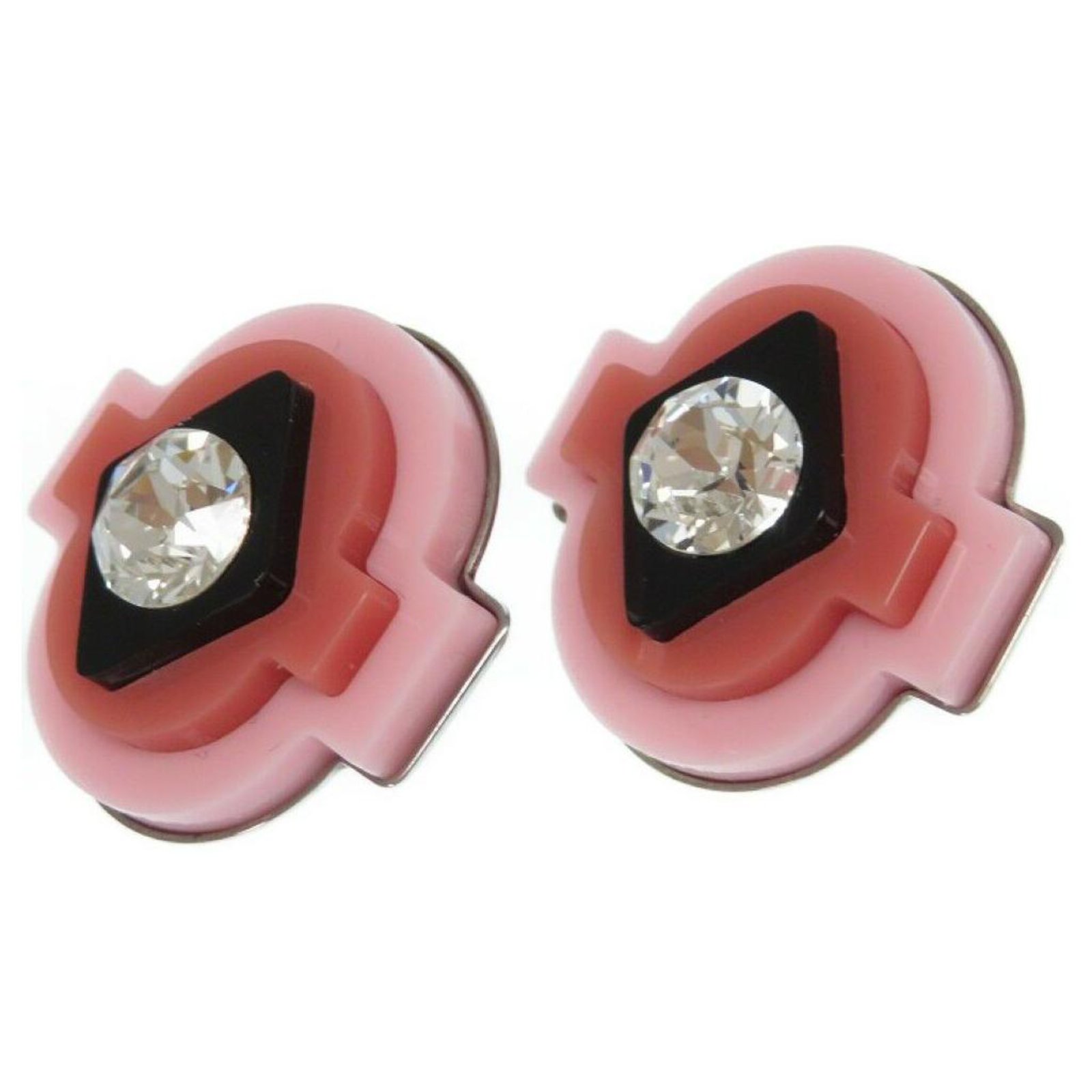 Prada Earrings Pink Steel Ref175465 Joli Closet