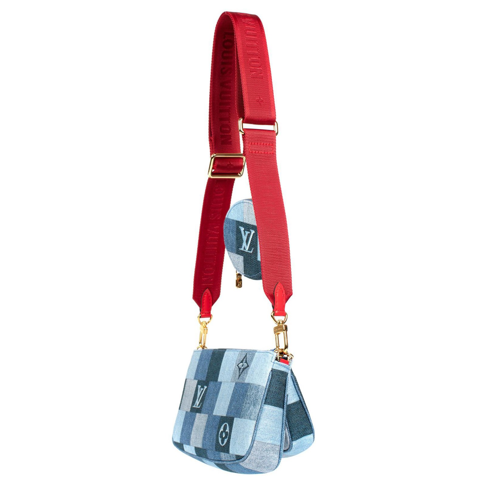 Multi-Pochette Limited edition Louis Vuitton in Denim, new condition! Red  Blue ref.175818 - Joli Closet