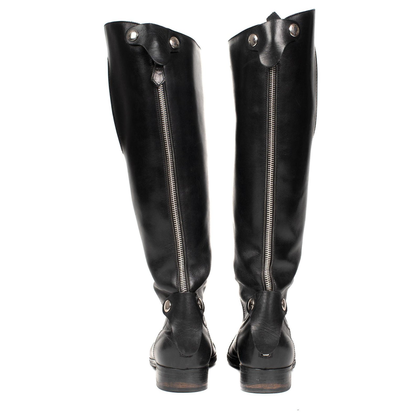 Hermès riding boots in black calf leather ref.175821 - Joli Closet