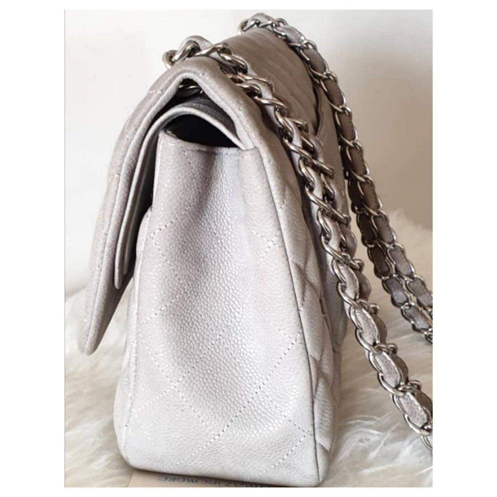 Chanel Bag Grey Leather ref.731105 - Joli Closet