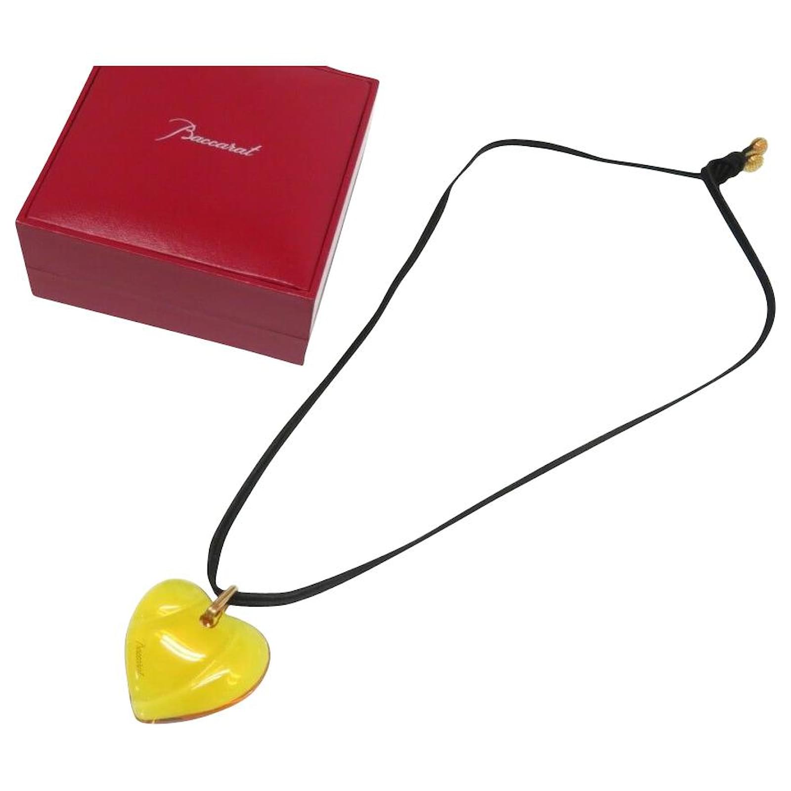 Coeur cristal baccarat dans colliers et pendentifs fantaisie