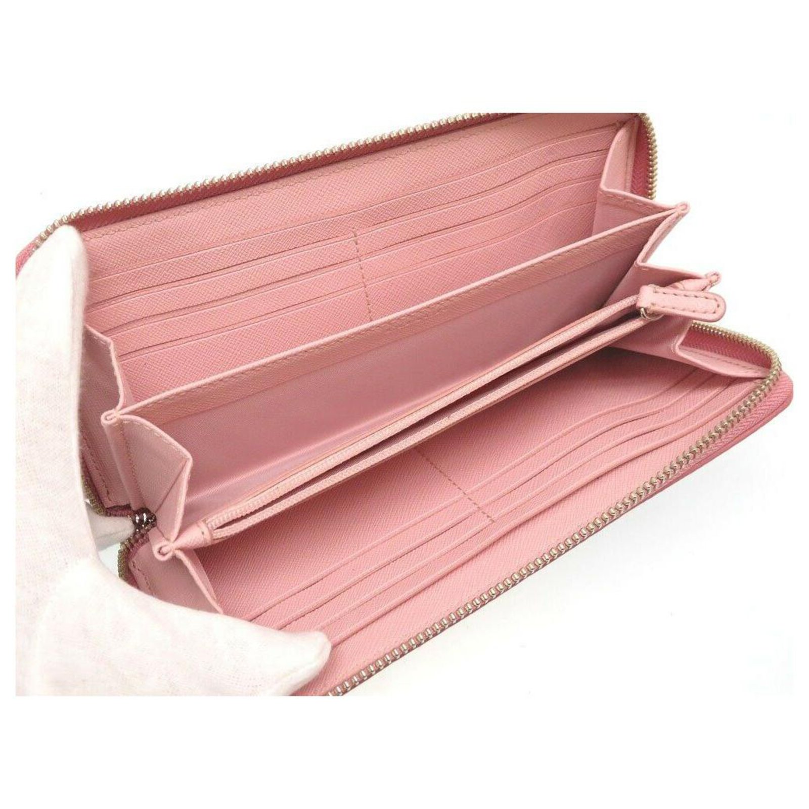 Coach Signature Long wallet Pink Leather ref.175961 - Joli Closet