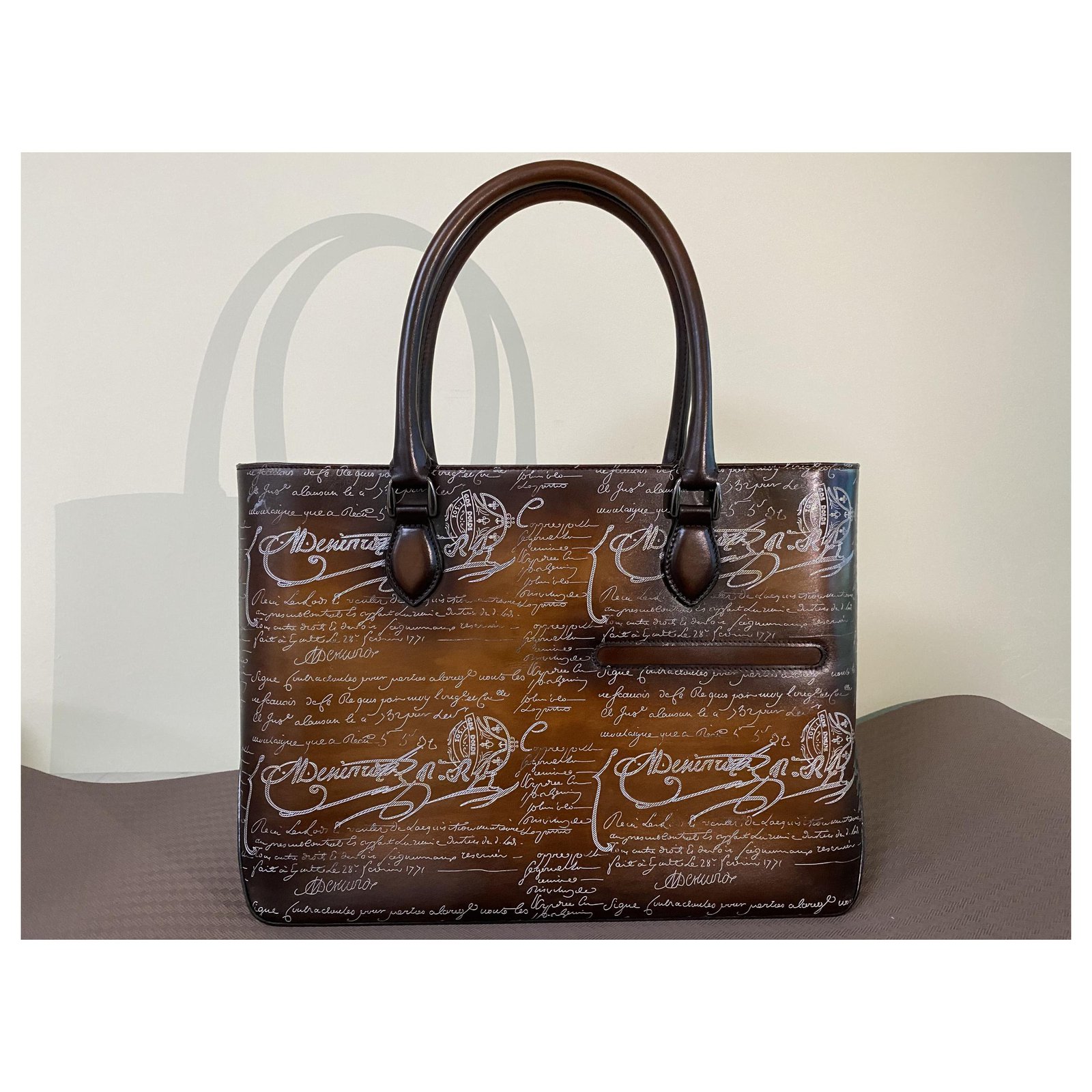 Berluti TOUJOURS Calf leather Brown Tote Bag ref.175977 Joli Closet