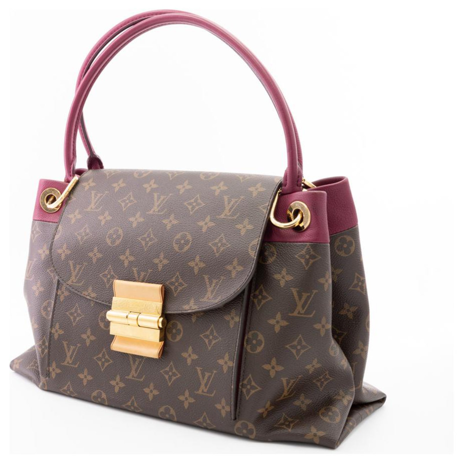 Louis Vuitton Olympe handbag in brown monogram canvas and burgundy leather  - Vuitton - Monogram - ep_vintage luxury Store - Louis - Bag - M51141 – dct  - Piano - Tote - Cabas