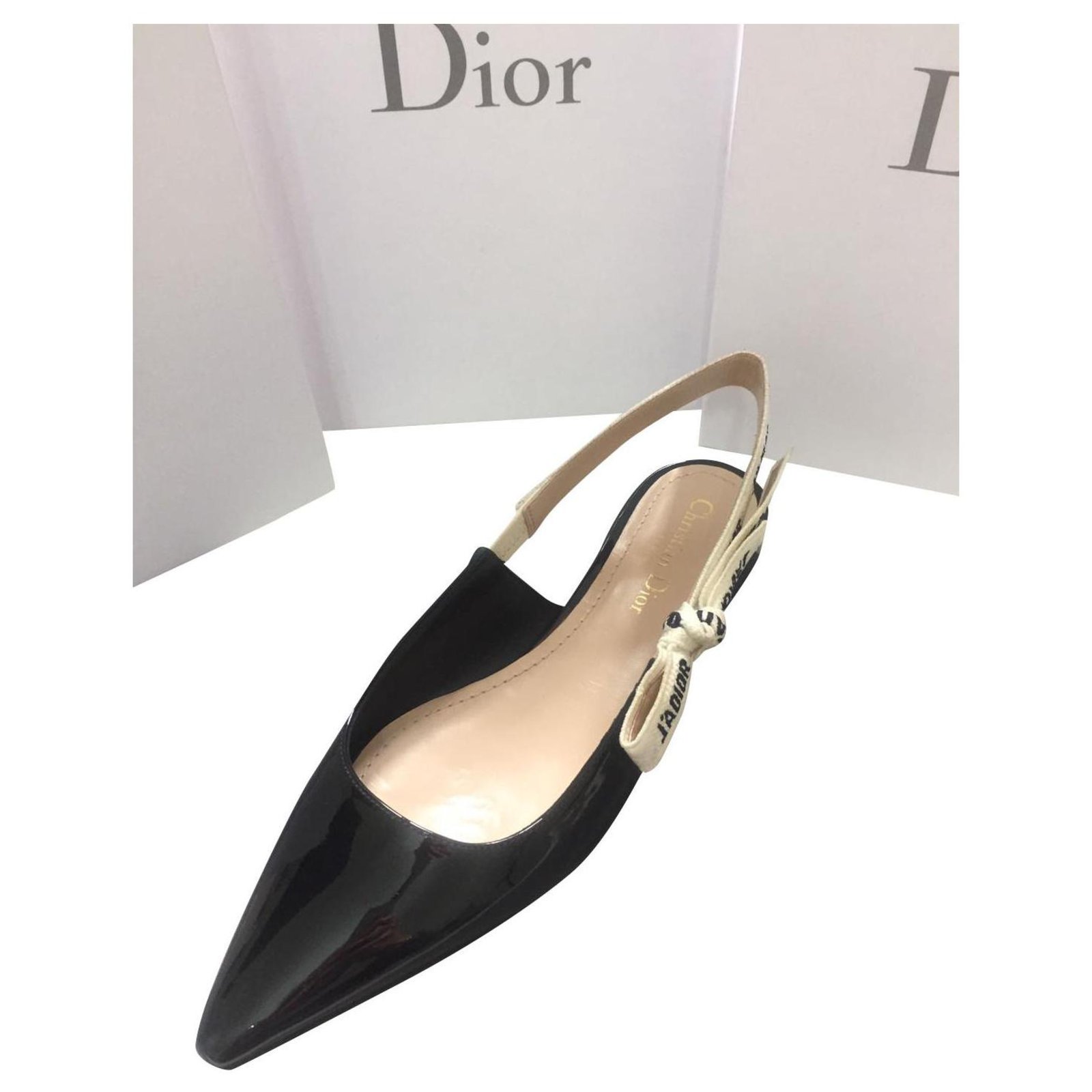 Ballerine dior J’adior ballets flat brand new Black Patent leather ref ...