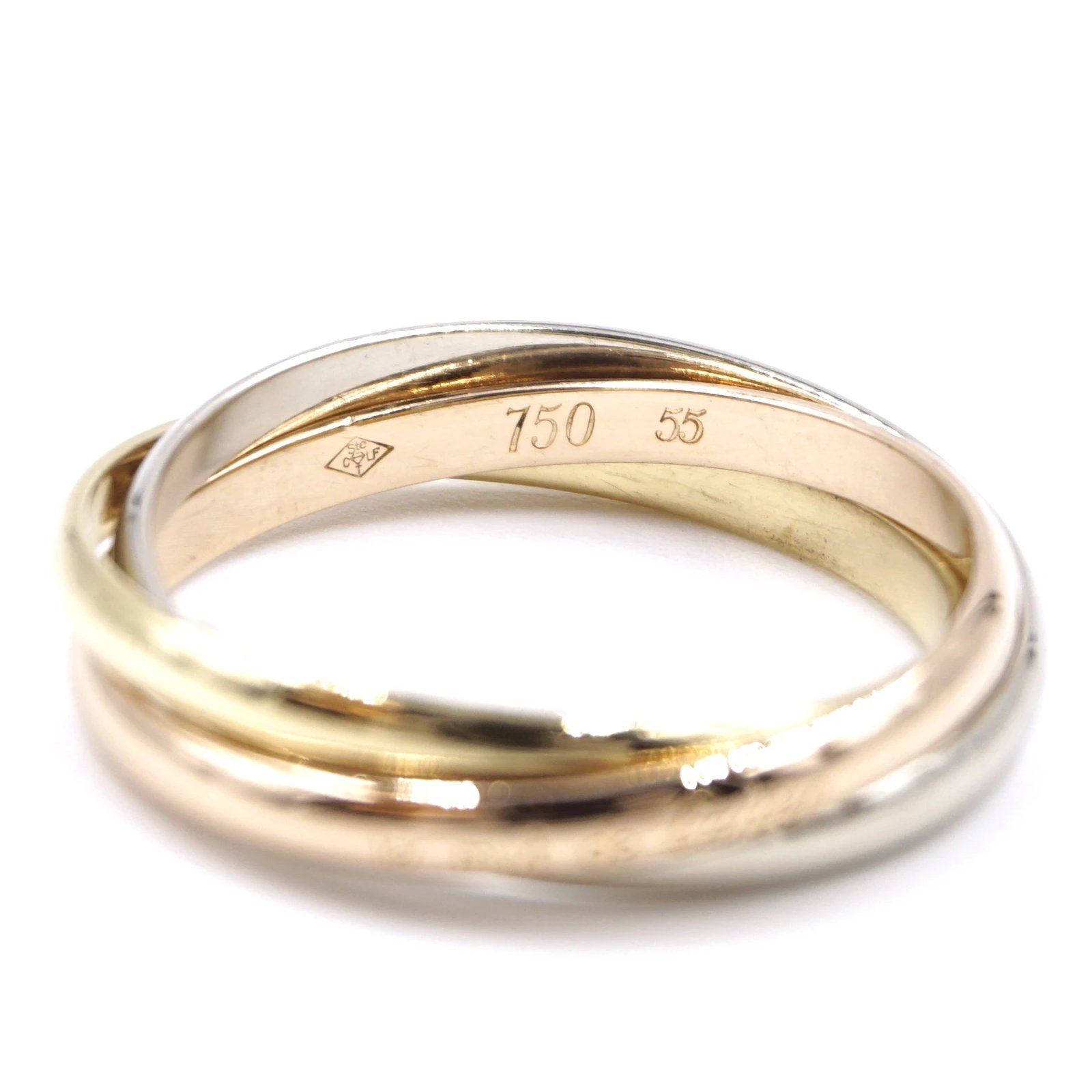 cartier trinity ring size 55