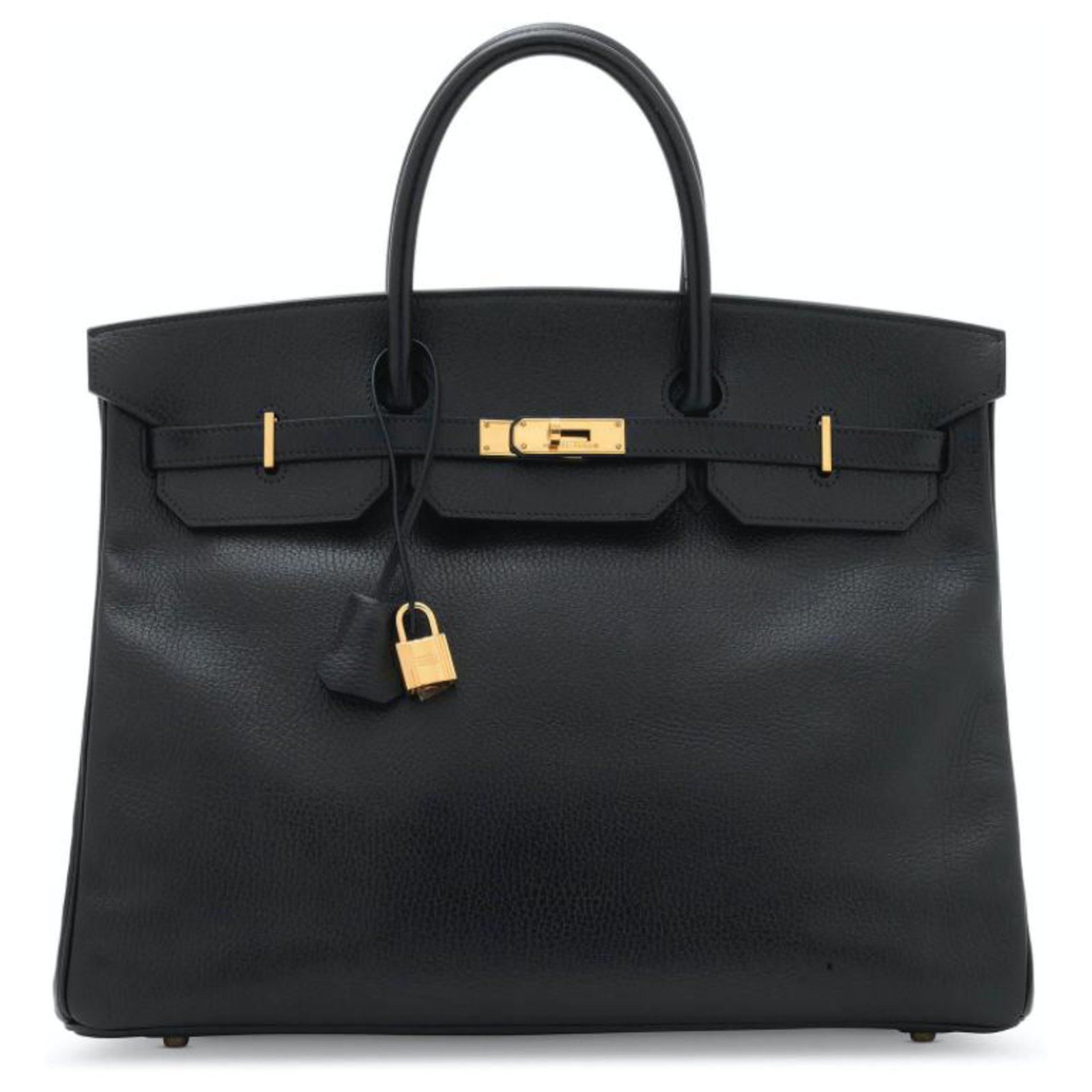 Acapulco Very beautiful Hermès Birkin Black Bag 40, Ardennes leather ...