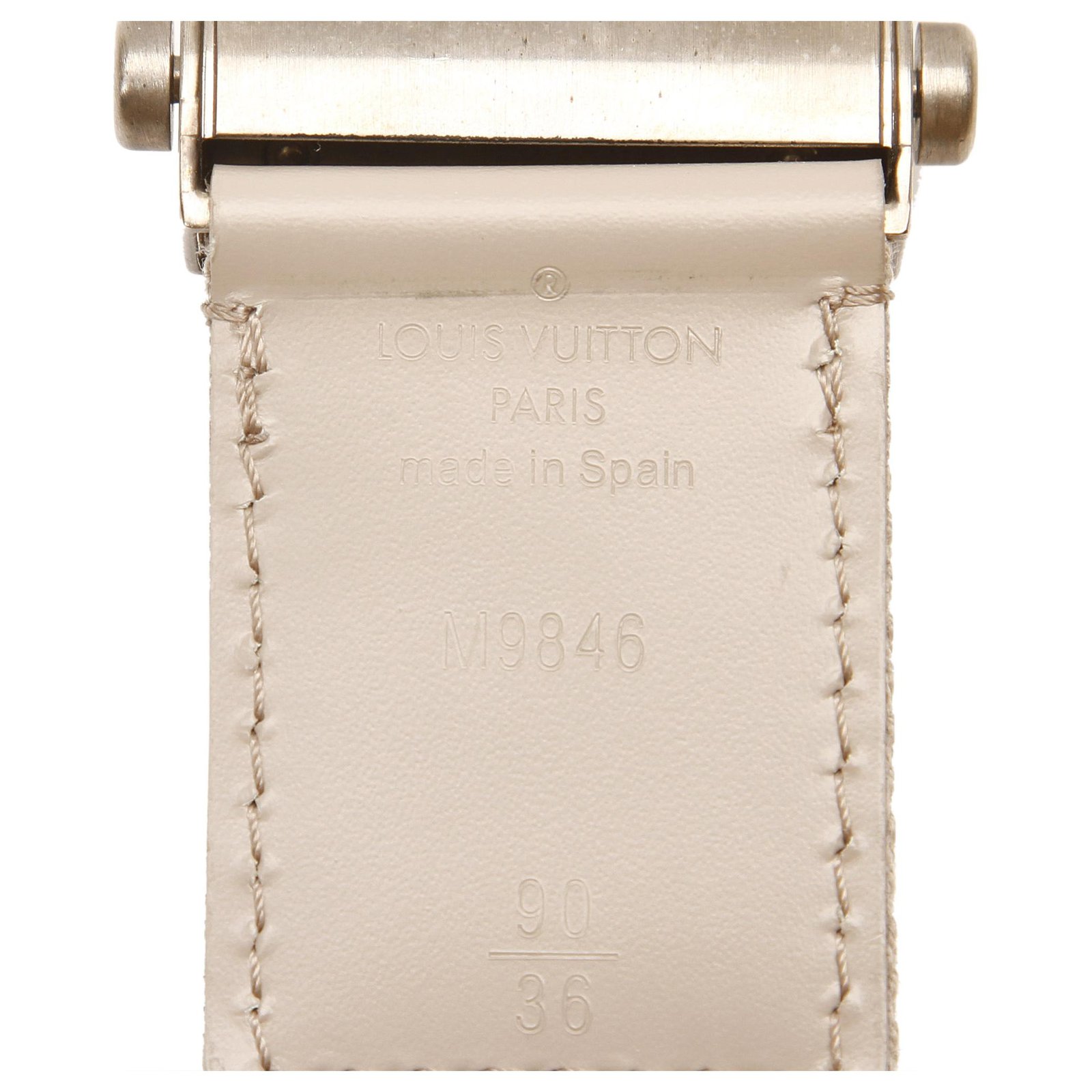 Cintura Louis Vuitton Bengala Inventeur grigia Argento Grigio Tela Metallo  Panno ref.177926 - Joli Closet