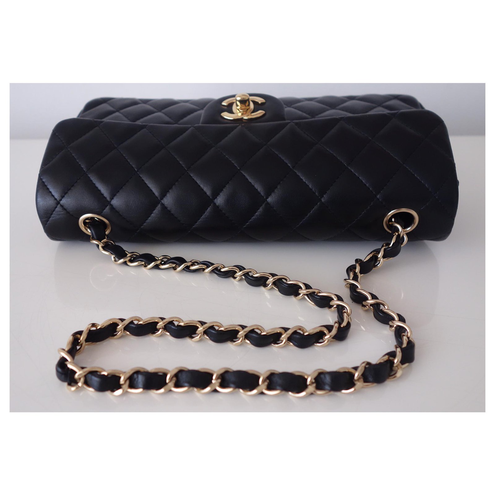 Timeless CHANEL CLASSIC BAGUETTE BAG Black Leather ref.178872