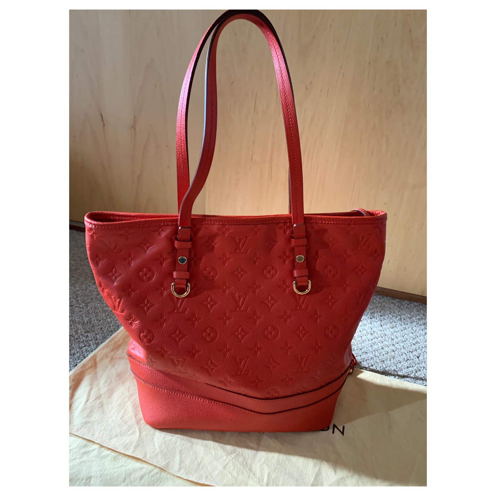 Citadines Louis Vuitton Red Empreinte Citadine PM Leather ref