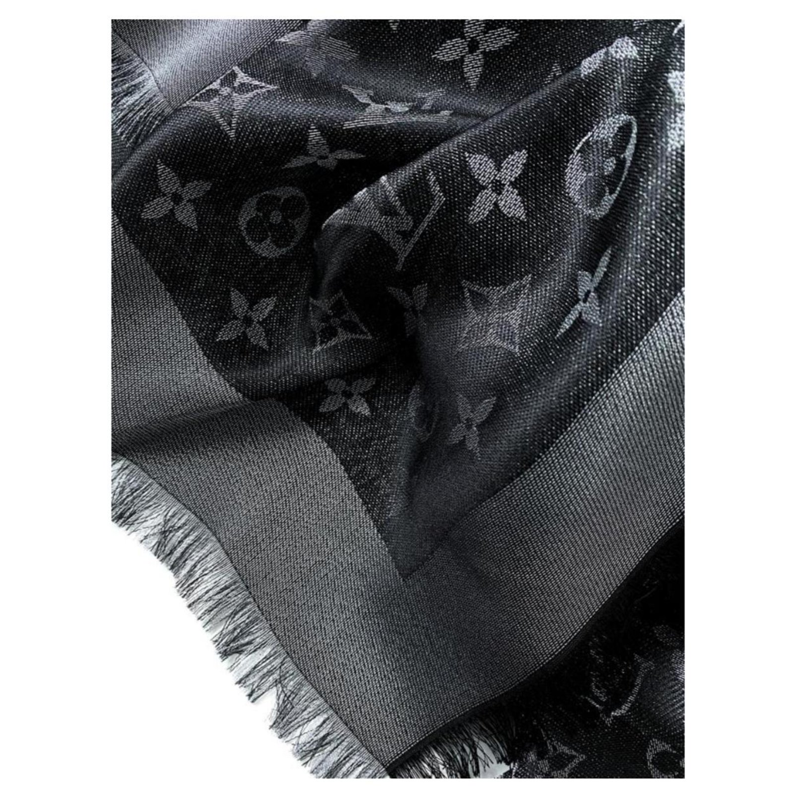 Louis Vuitton Monogram Shine stole Black Cloth ref.190949 - Joli Closet