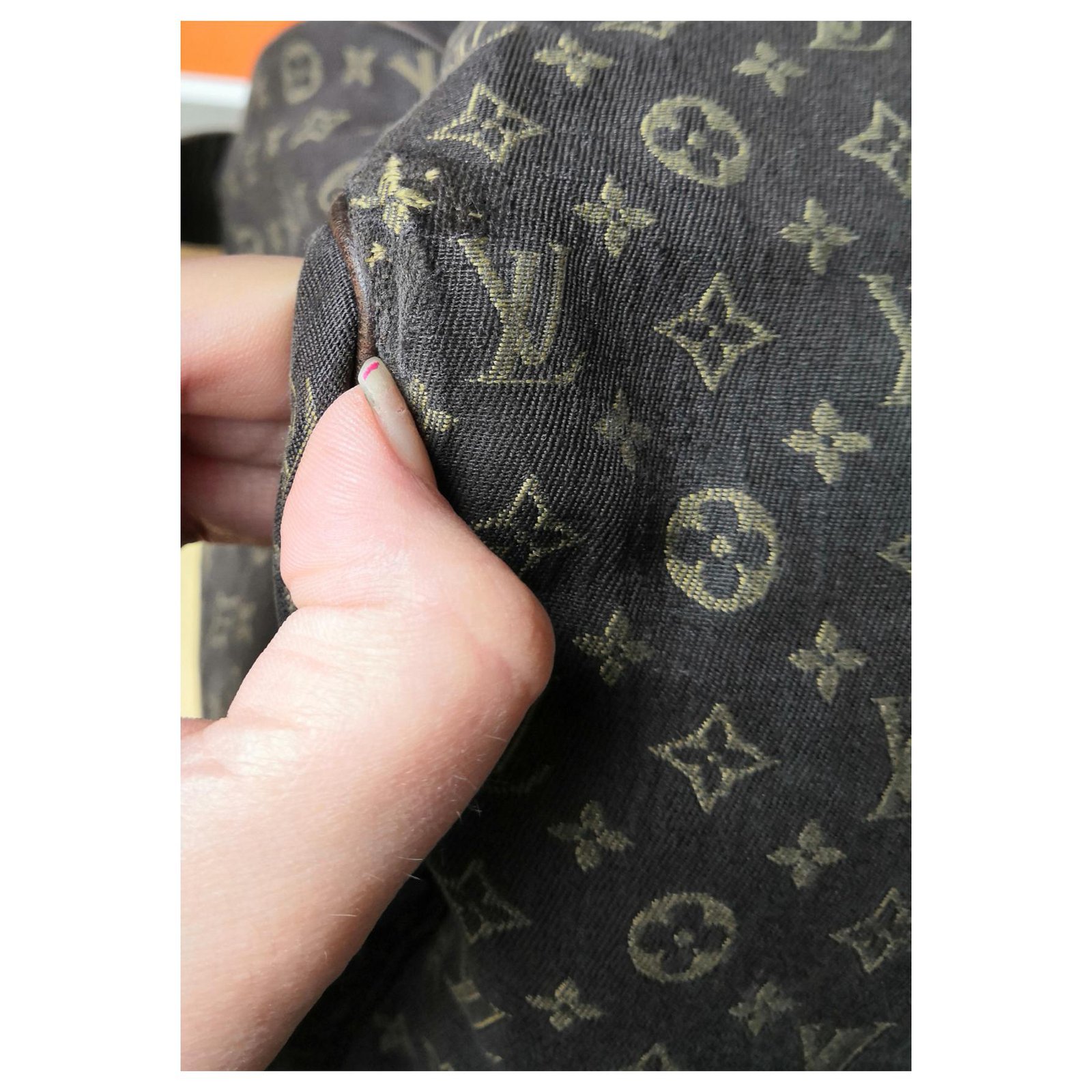 Louis vuitton Mini linen speedy bag Brown Golden Grey Leather ref.179303 -  Joli Closet