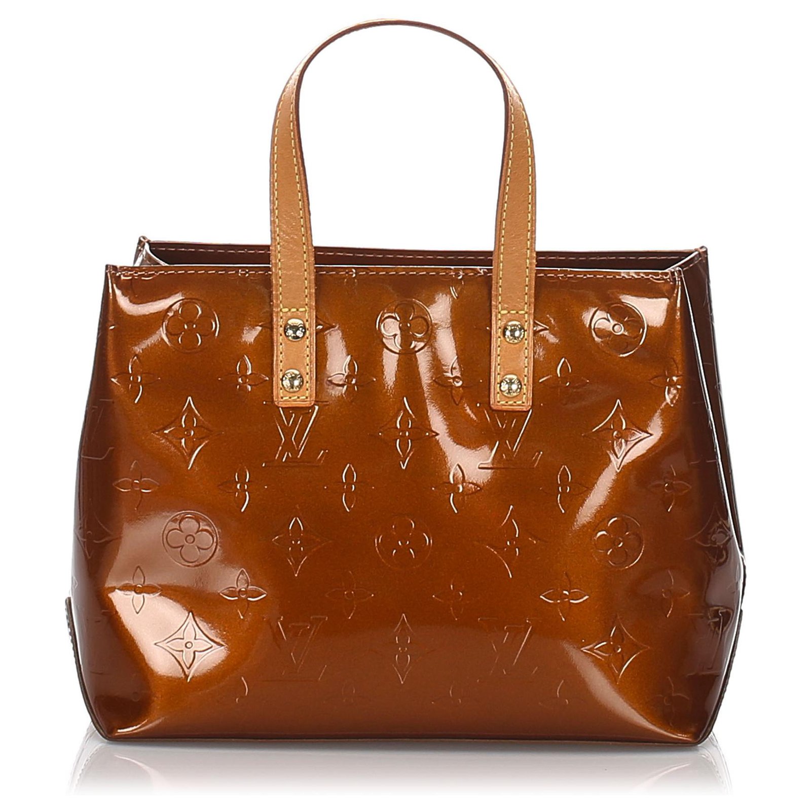 Louis Vuitton Vernis Reade PM Brown Bronze Leather Patent leather  ref.105840 - Joli Closet