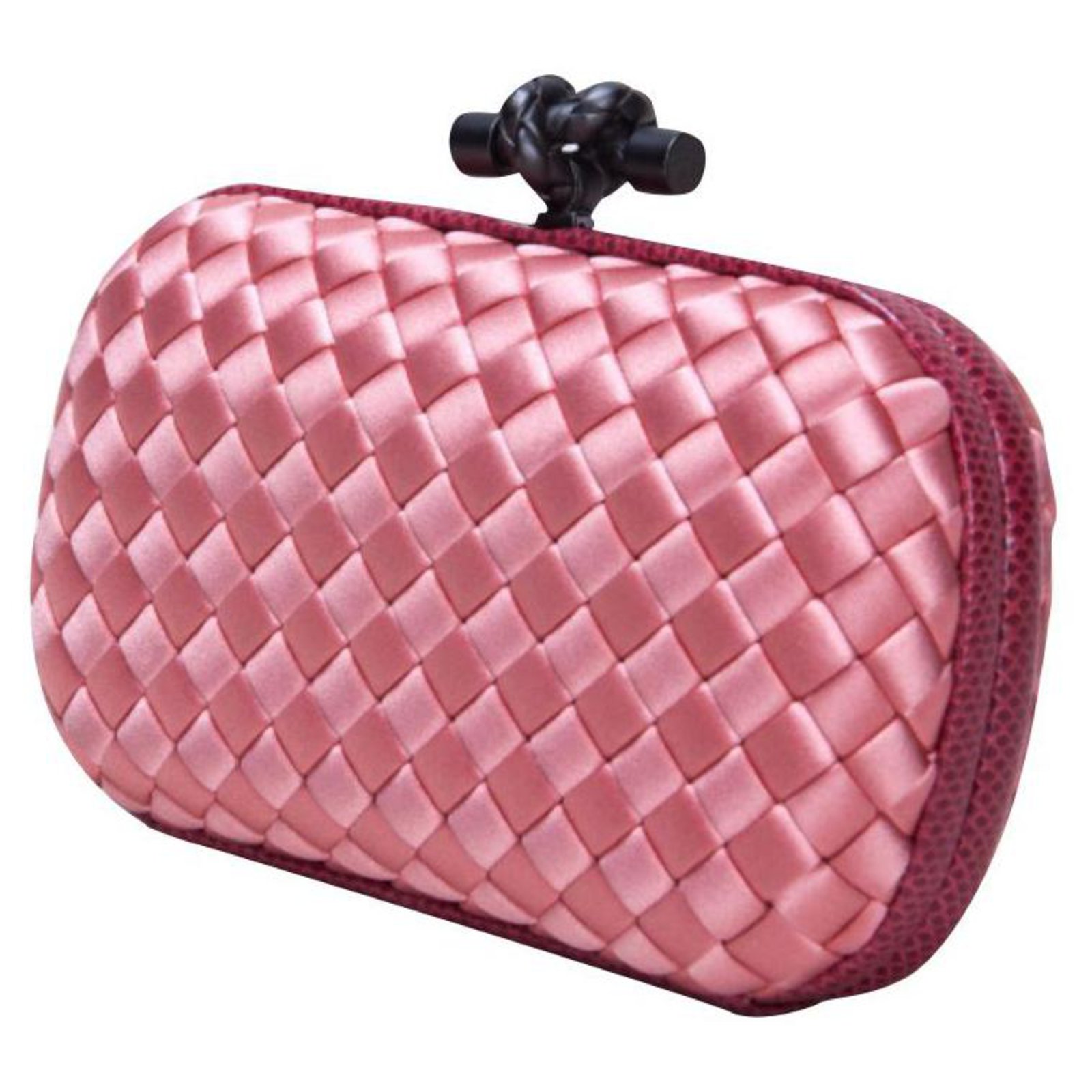 BOTTEGA VENETA KNOT CLUTCH POCHETTE AYERS SNAKE NEW Pink Leather Exotic  leather ref.161471 - Joli Closet