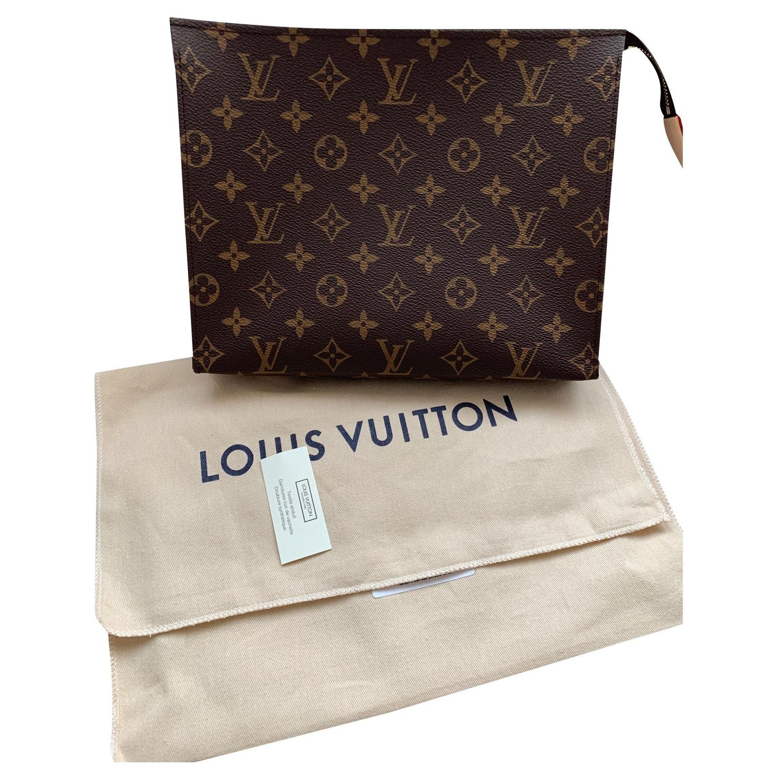 Kulturbeutel 26 Louis Vuitton-Monogramm Braun Leinwand ref.322624 - Joli  Closet