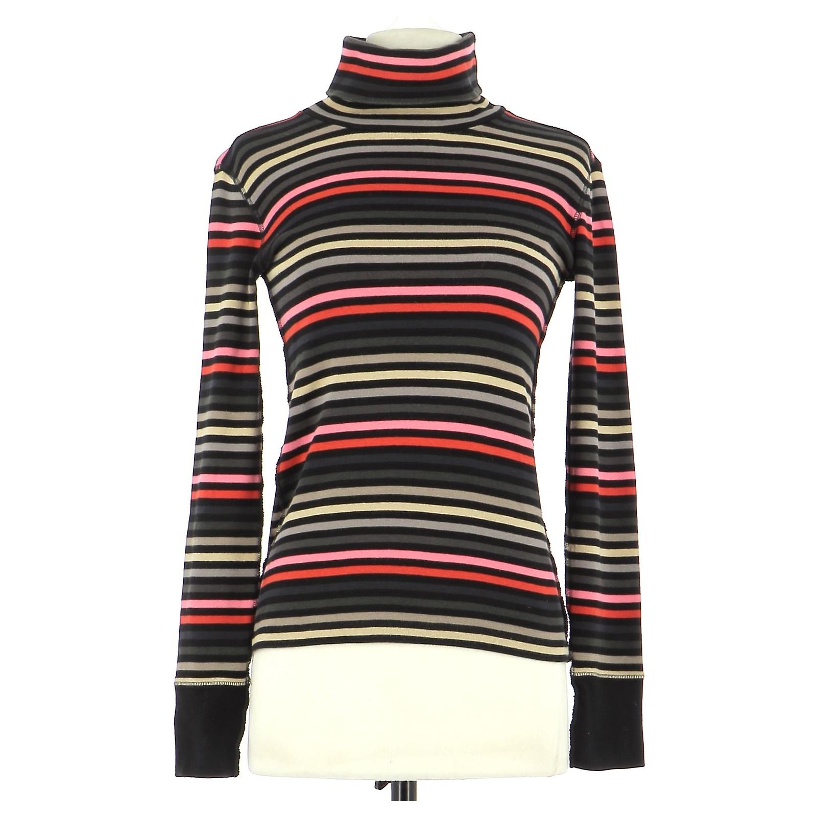 Pull Sonia Rykiel Pour H&M à Volants - Taille S Rayé Multicolore - Coton - Occasion Très Bon État
