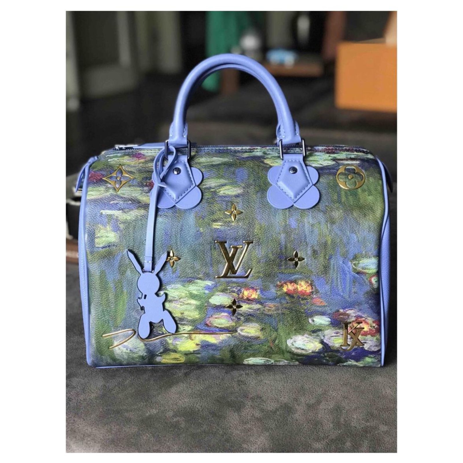 Louis Vuitton Vuitton Metis Monet bag Blue Multiple colors Leather  ref.367428 - Joli Closet