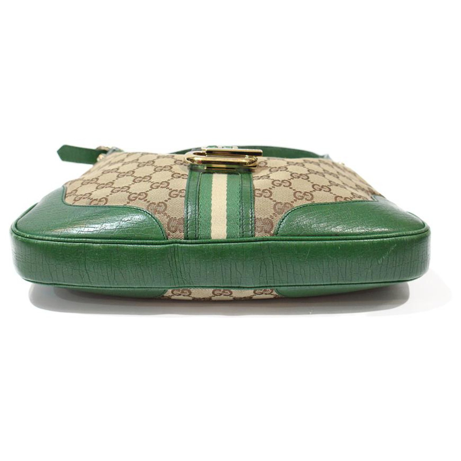 Gucci backpack Green Leather ref.357253 - Joli Closet