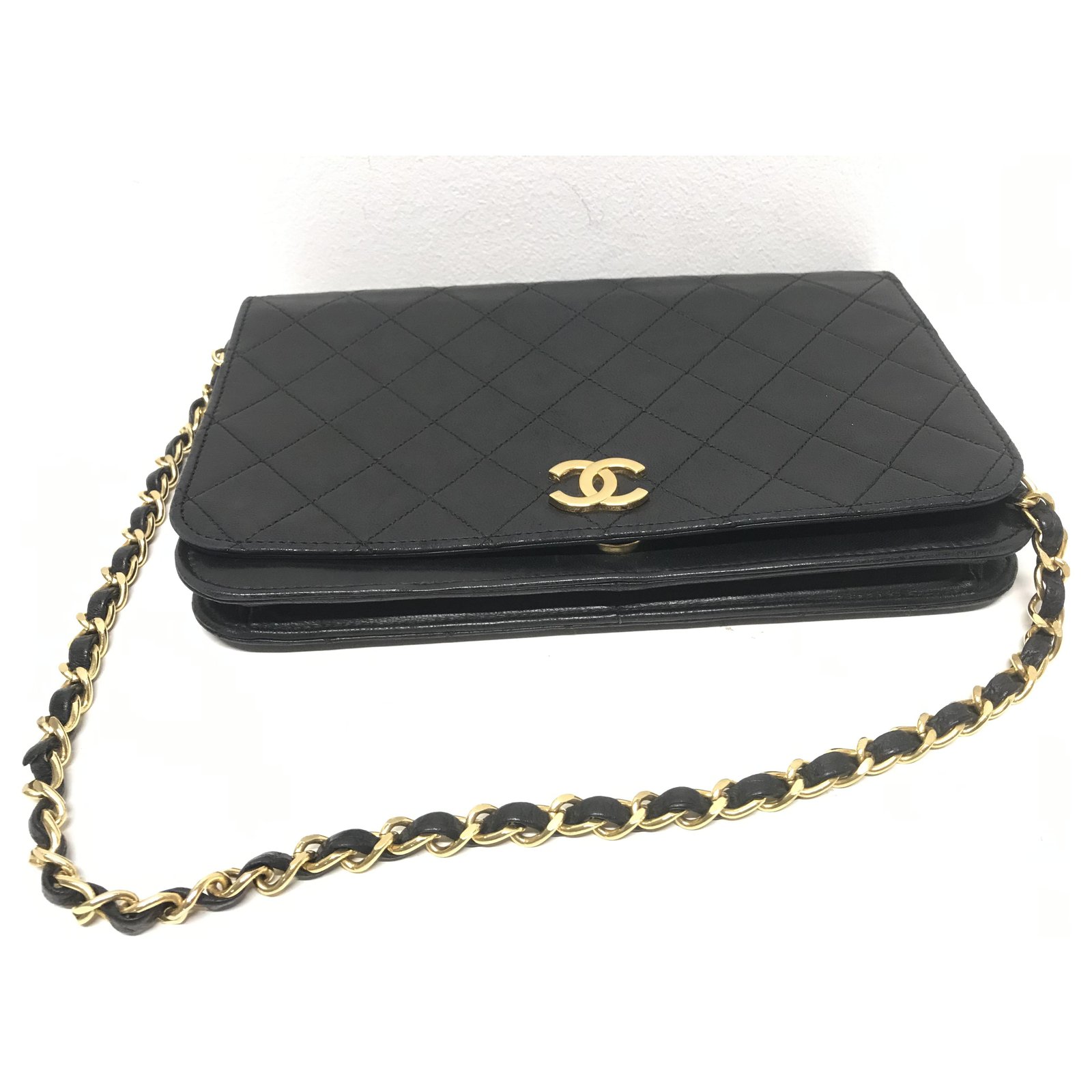 Chanel Fullflap Black Leather ref.181491 - Joli Closet