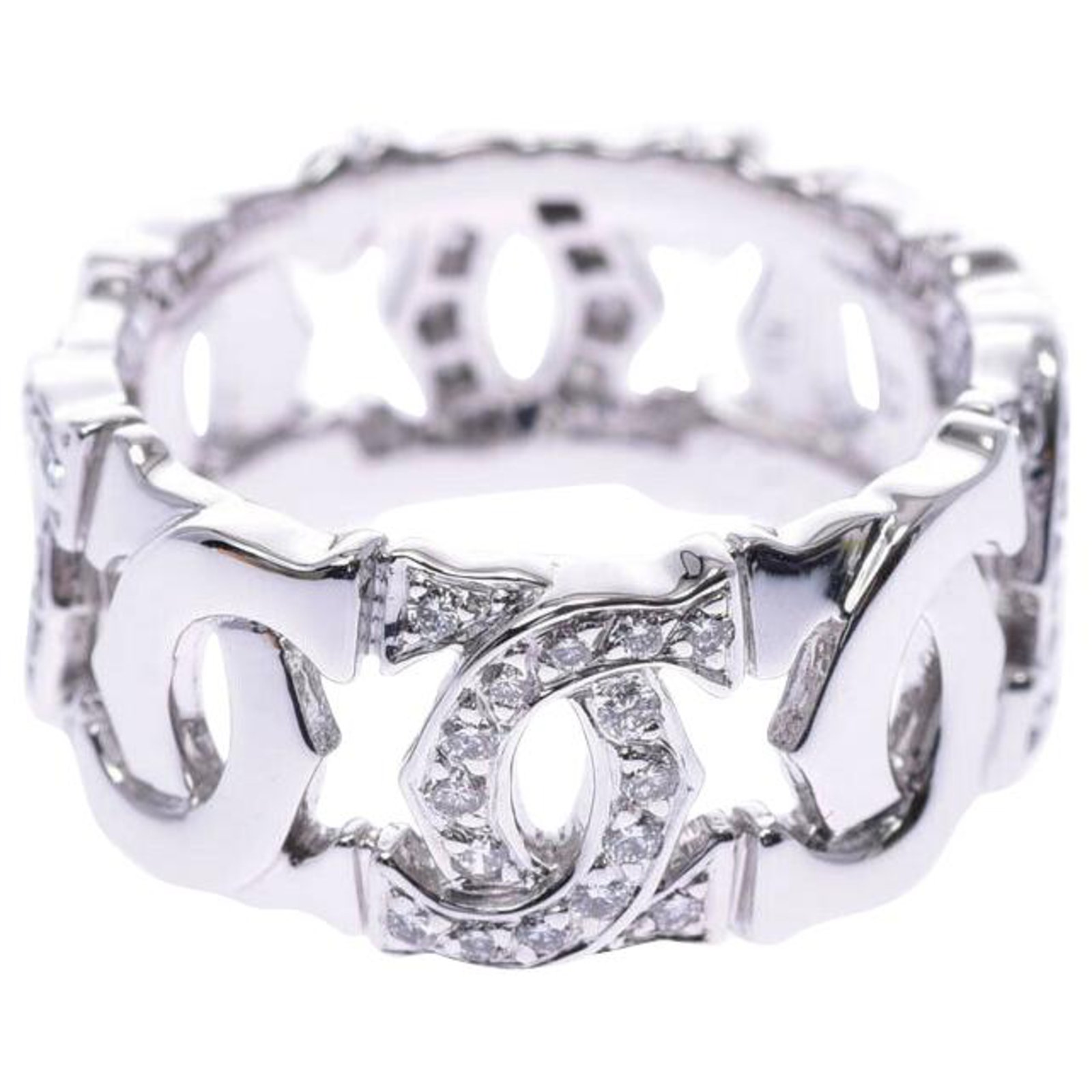 Cartier Entrelaces diamond # 50 Silvery White gold ref.181653 - Joli Closet